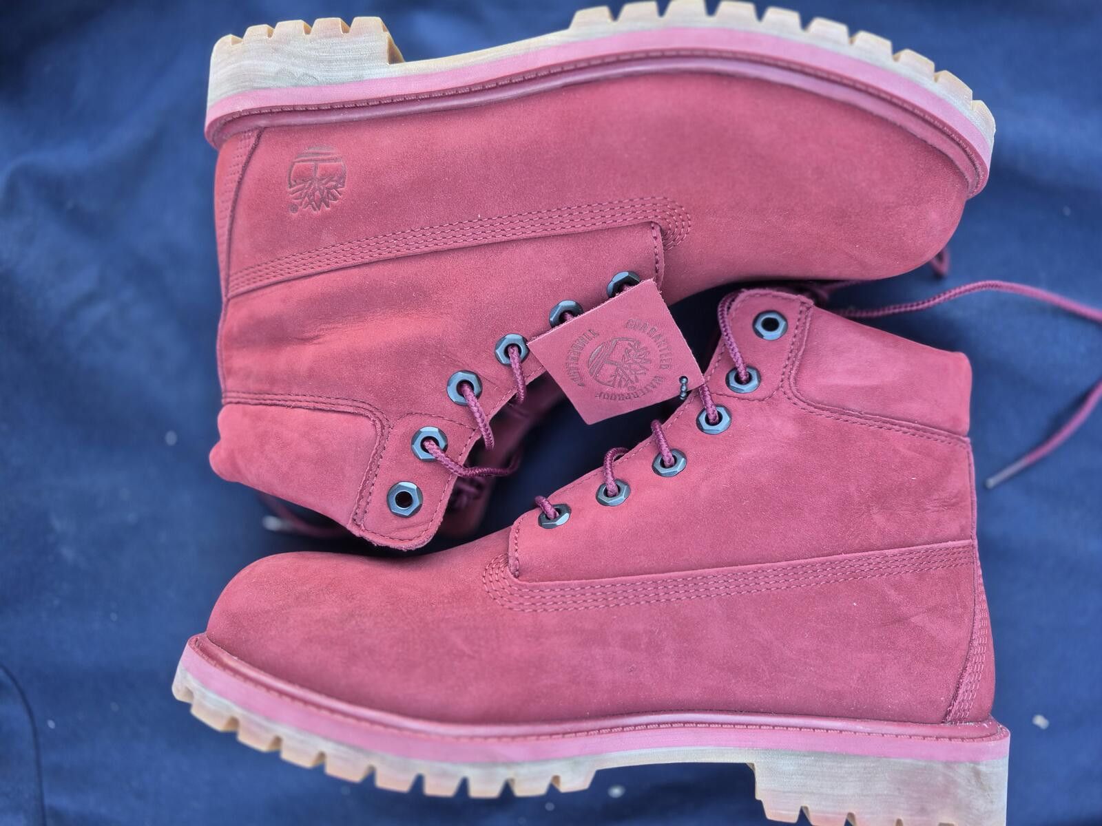 Timberland Women’s Red Suede Timberland 6‑inch waterproof boots W 6.5 Size US 6.5 / IT 36.5 - 2 Thumbnail