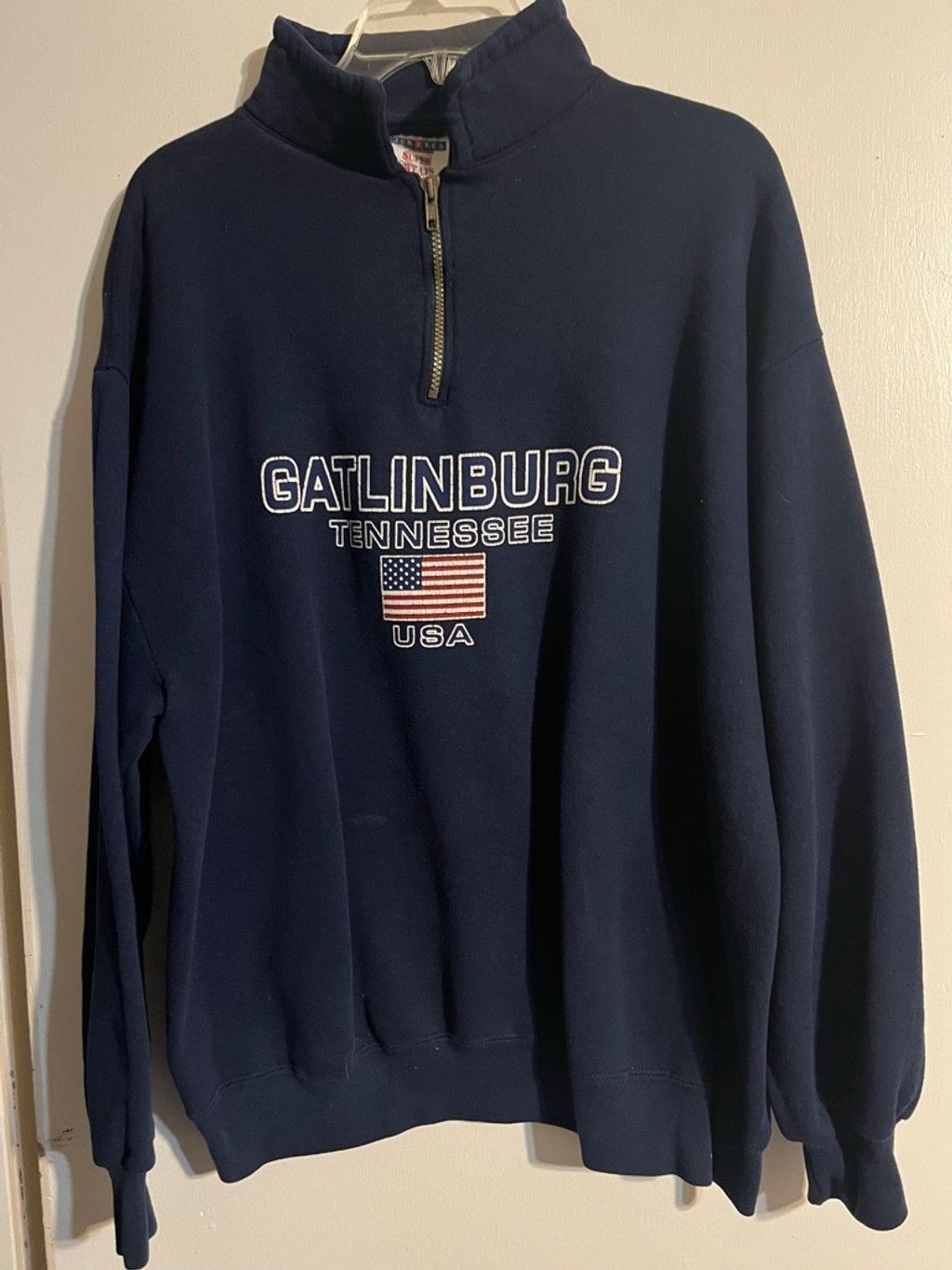 Jerzees Men's Jerzees Navy Blue Gatlinburg Quarter-Zip Sweatshirt XL Size US XL / EU 56 / 4 - 1 Thumbnail