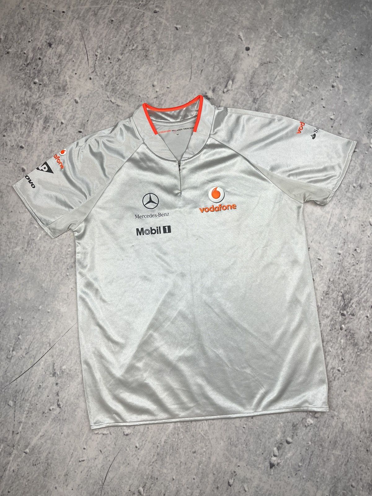 Vintage Vodafone Silver jersey vintage tee Size US M / EU 48-50 / 2 - 1 Thumbnail