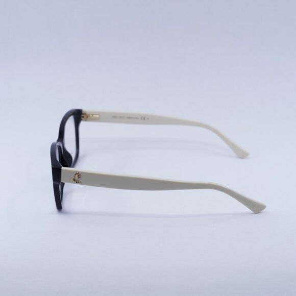 Jimmy Choo Jimmy Choo JC270 09HT 00 Eyeglasses Black/Ivory 53mm Frame Size ONE SIZE - 8 Thumbnail
