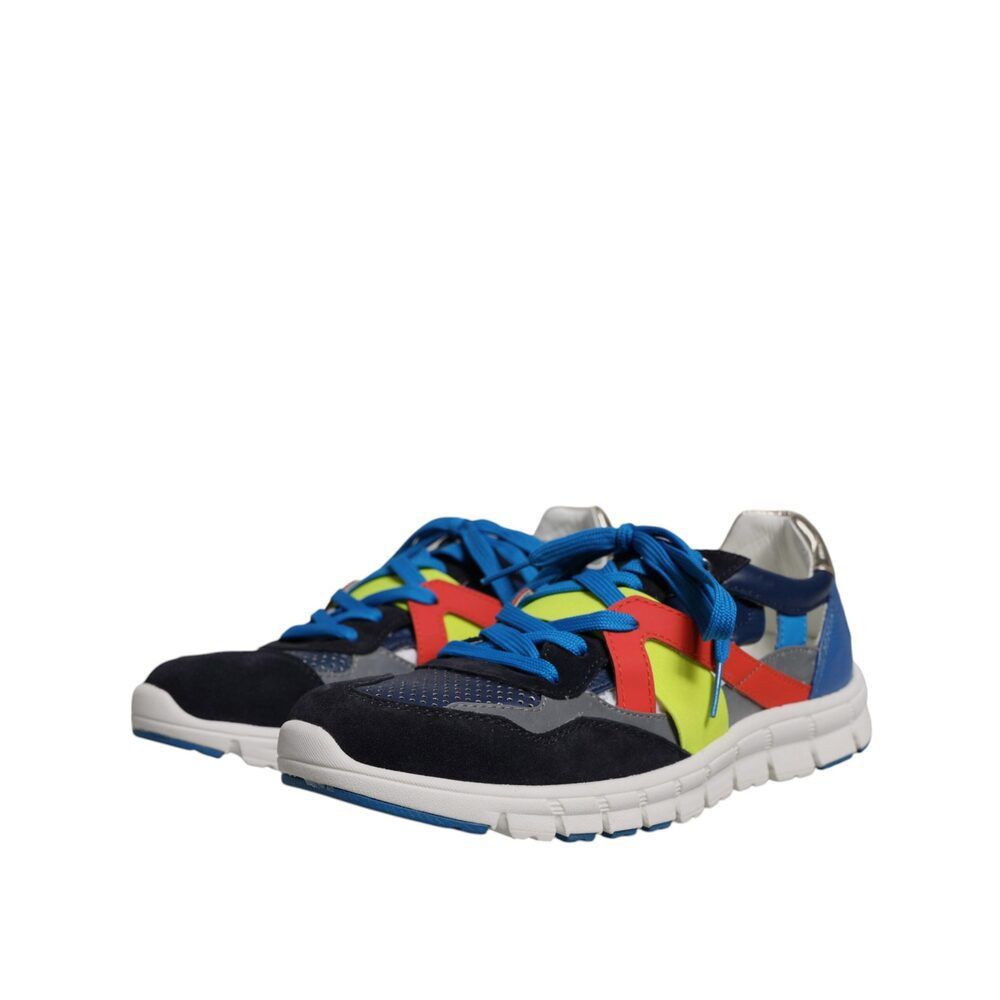 Dolce & Gabbana Dolce & Gabbana Multicolor Leather Suede Low Top Sneakers Sh Size US 6 / EU 39 - 3 Thumbnail