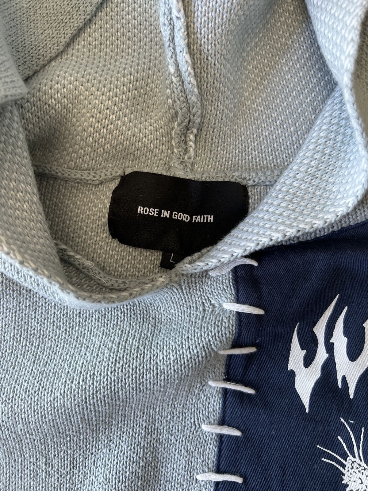 ROSE IN GOOD FAITH Juice WRLD X Rose in Good Faith Knit Hoodie Size US L / EU 52-54 / 3 - 3 Thumbnail