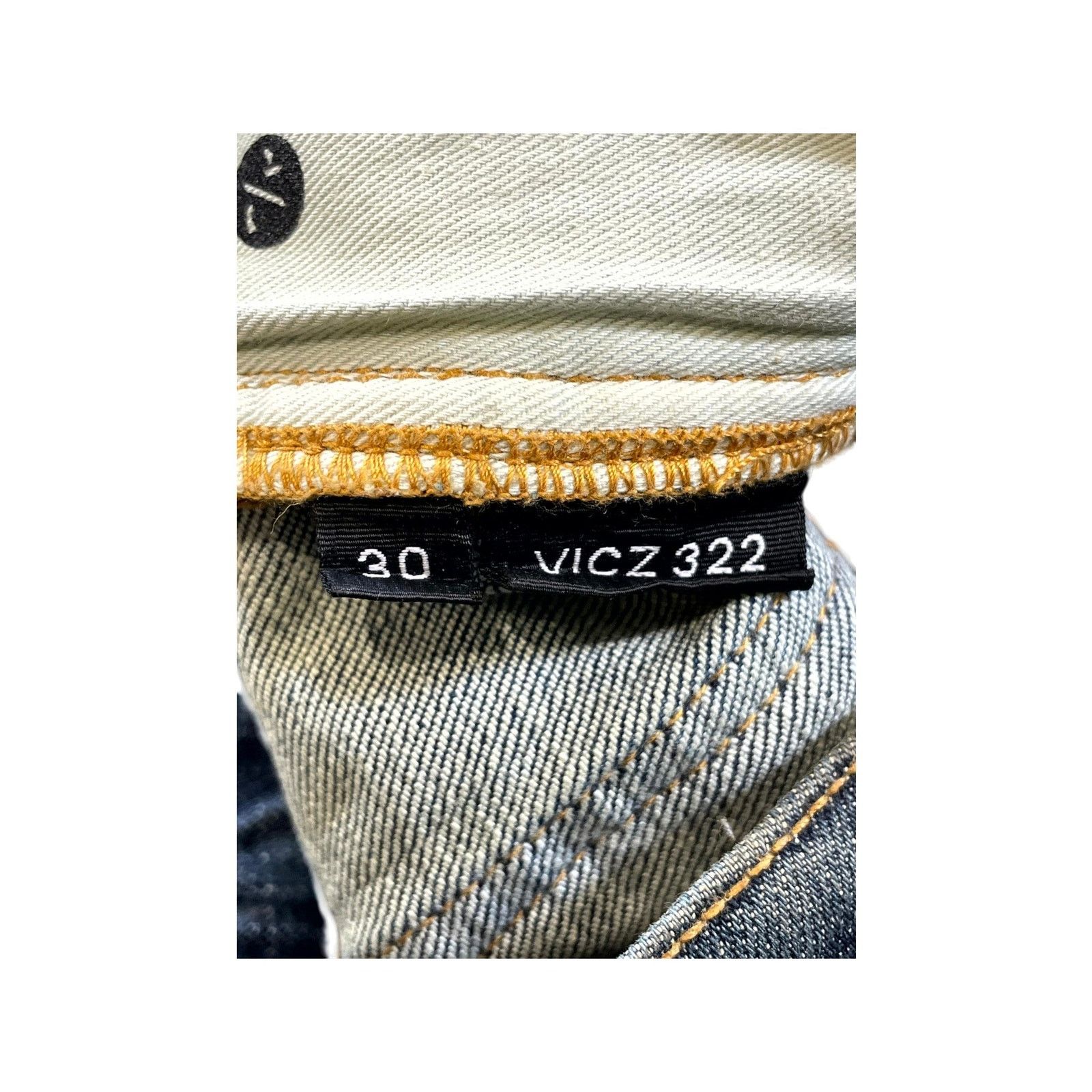Purple Brand Purple Brand Waxed Navy & Gold Jeans Size US 30 / EU 46 - 6 Thumbnail