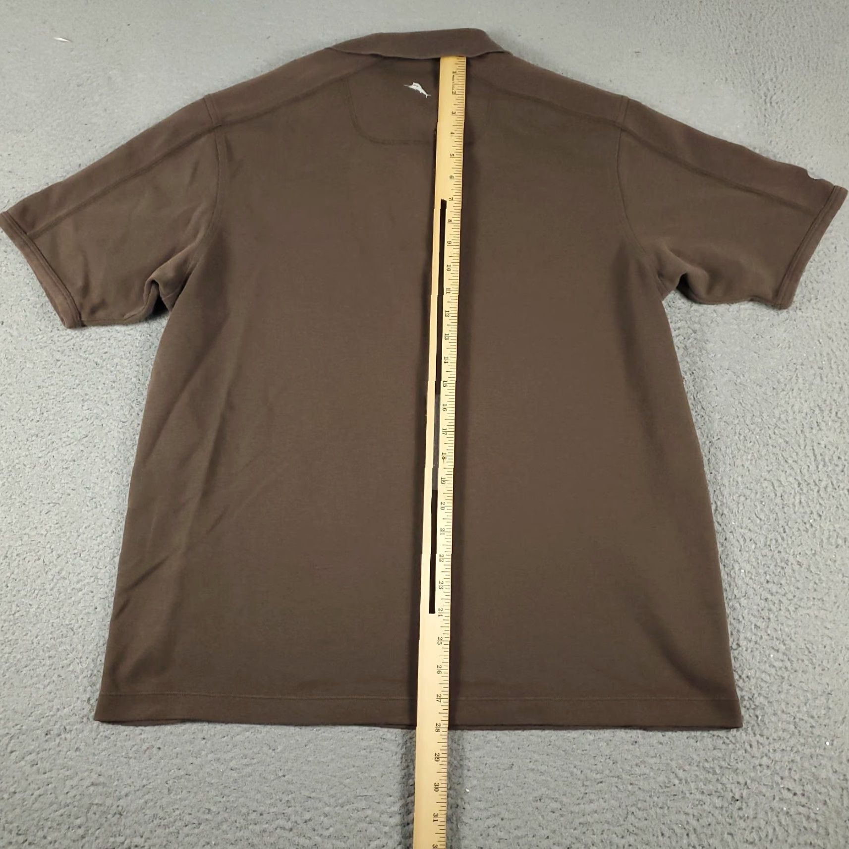 Tommy Bahama Tommy Bahama Polo Shirt Men Large Brown Solid Short Sleeve Casual Activewear Size US L / EU 52-54 / 3 - 3 Thumbnail