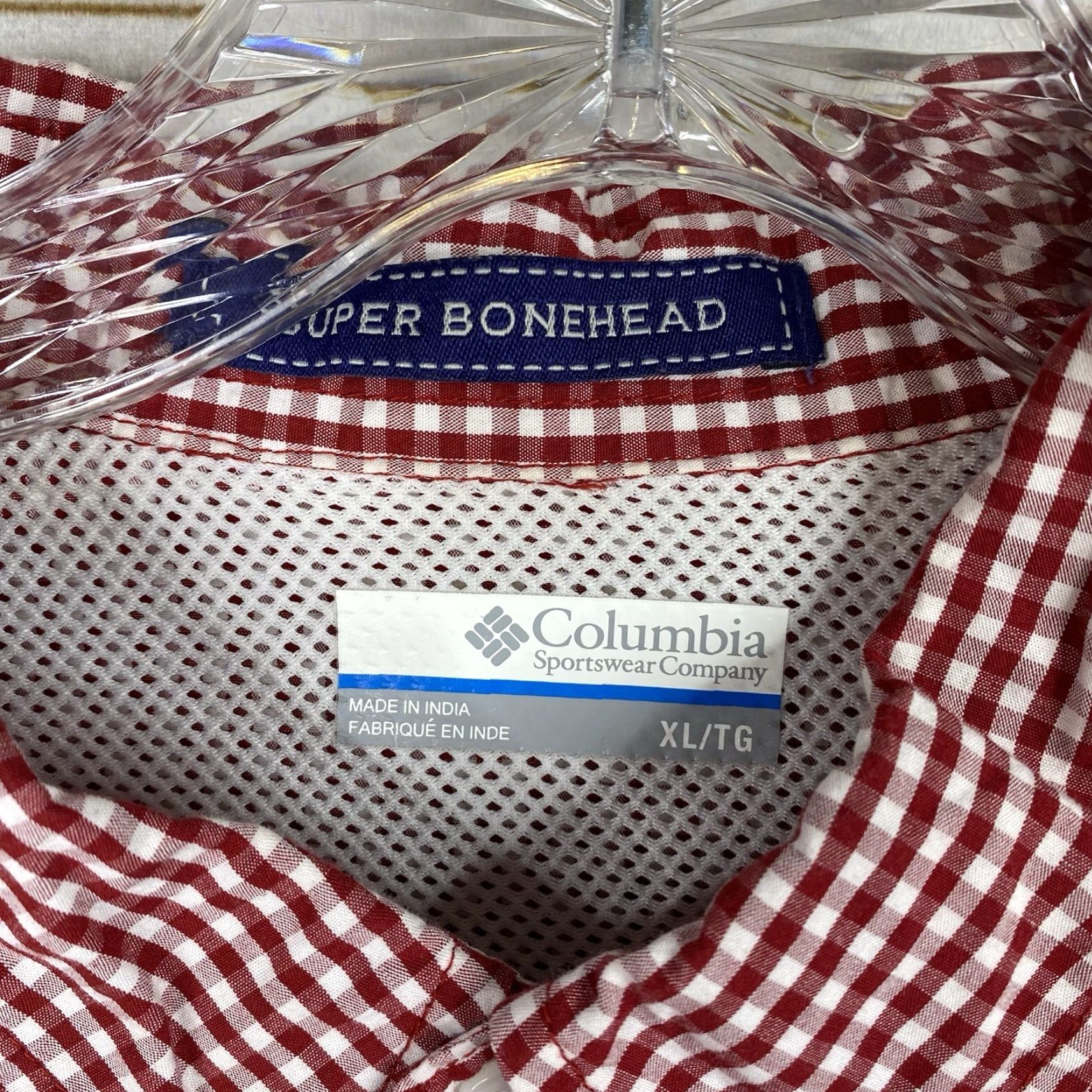 Vintage VINTAGE Columbia PFG Super Bonehead Fishing Shirt Mens XL Red Check Alabama Crimson Tide Size US XL / EU 56 / 4 - 5 Thumbnail
