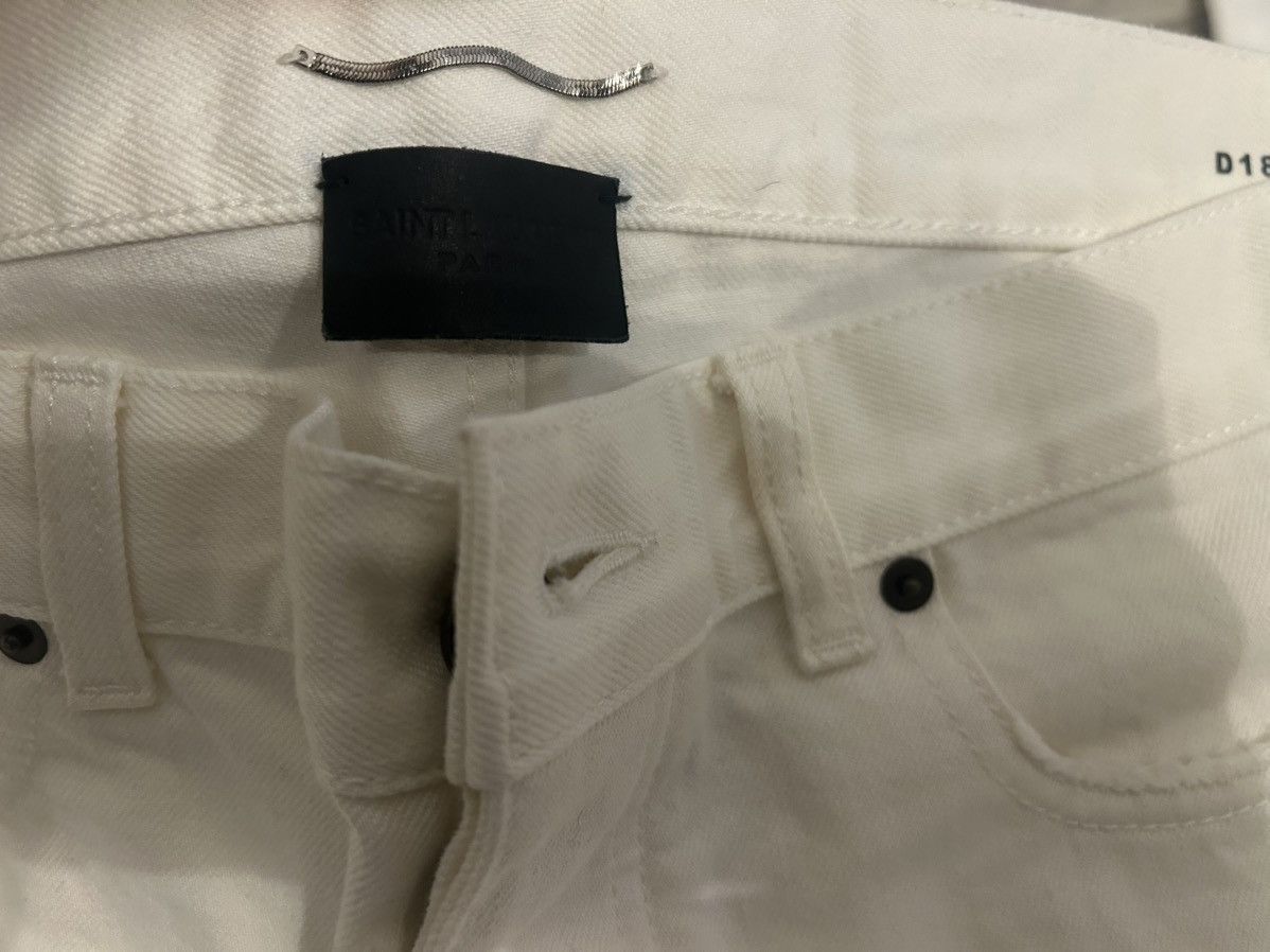 Yves Saint Laurent Saint Laurent D18M SL LW White Denim Jeans Size US 34 / EU 50 - 4 Thumbnail
