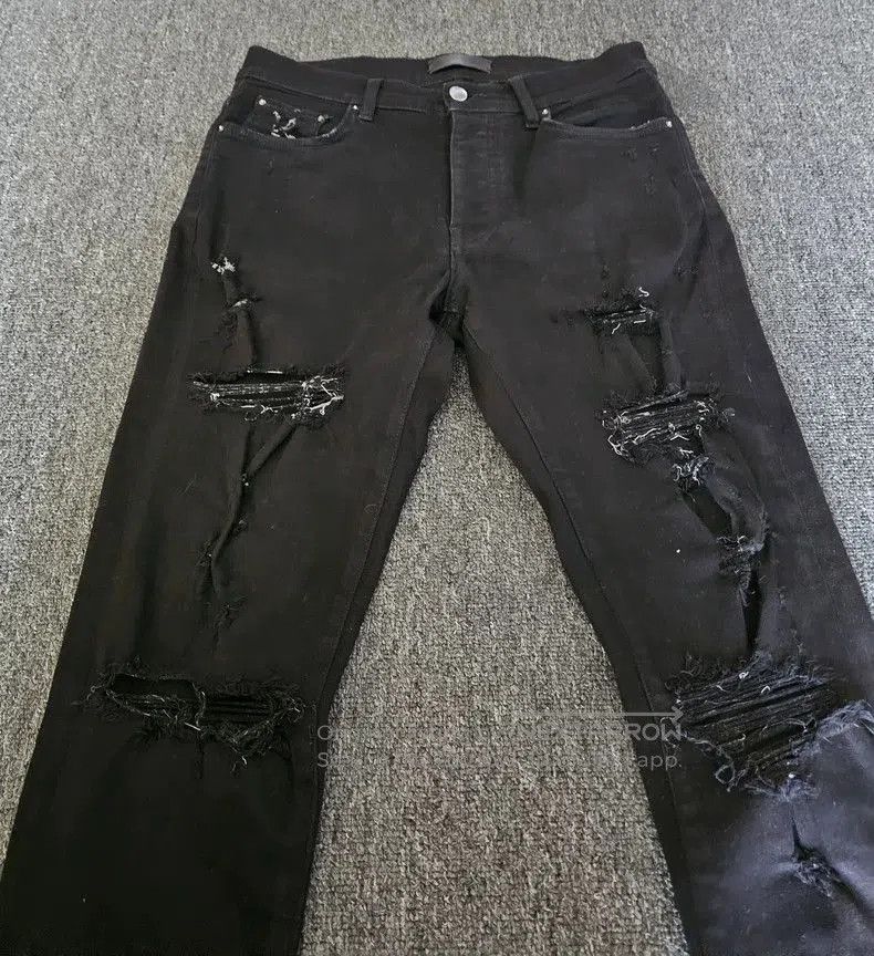 Amiri Amiri Black Distressed Denim Jeans. Size US 32 / EU 48 - 2 Thumbnail
