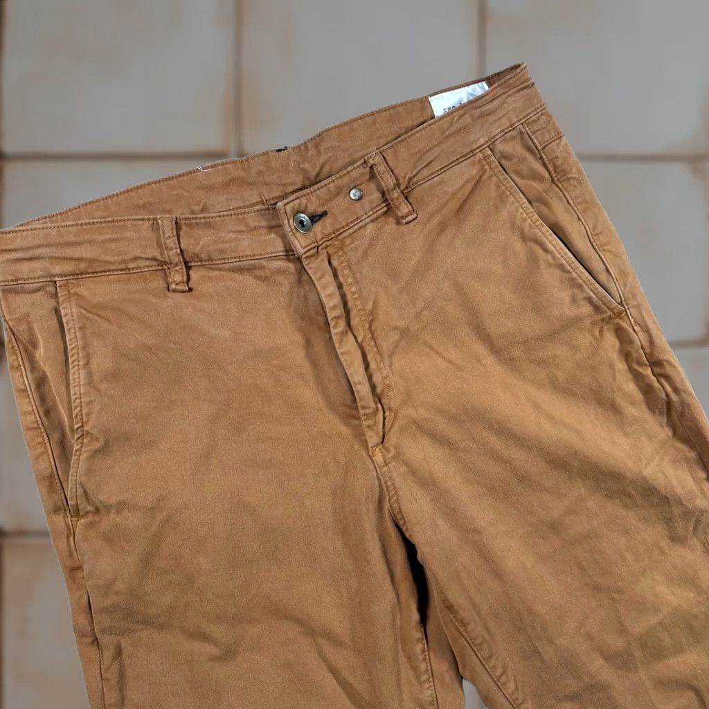 Rag & Bone Rag & Bone Chino Pants Mens 33x31 Stretch Toffee Cotton Brown Flat Front Slim Fit Casual Business Lightweight 5-Pocket Design Size US 33 - 1 Thumbnail