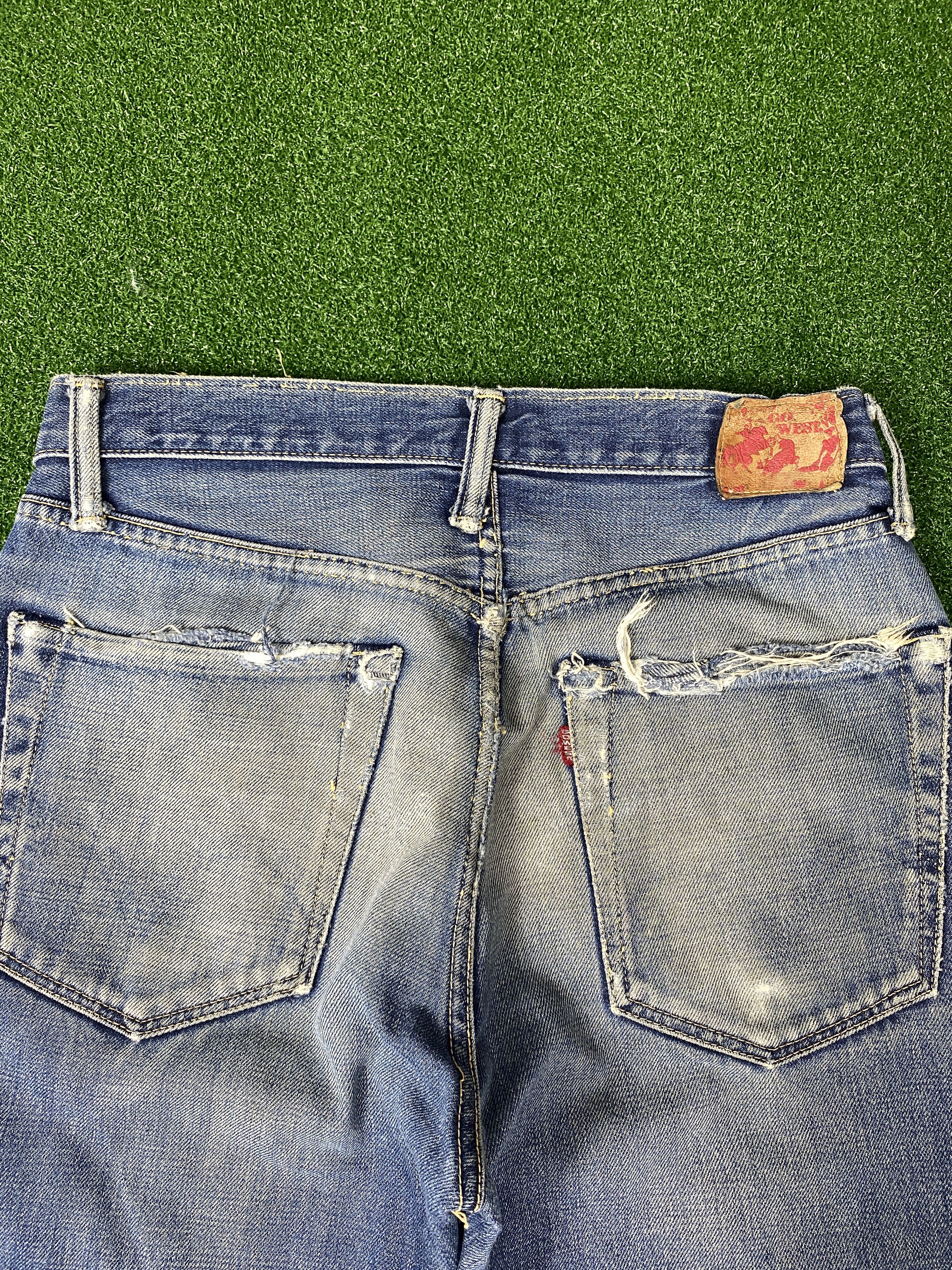 Japanese Brand 💢Selvedge Vintage Go West Faded Blue Jeans CP0054 Size US 30 / EU 46 - 8 Thumbnail