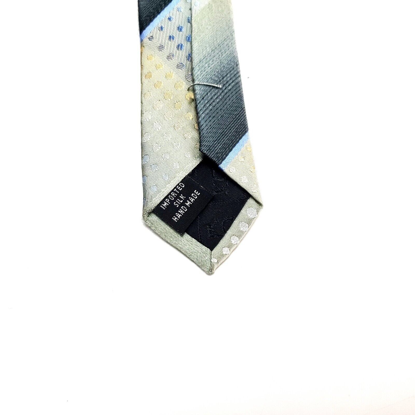 Kenneth Cole Kenneth Cole New York Silk Tie Blue Yellow Wide Woven Abstra Size ONE SIZE - 4 Thumbnail