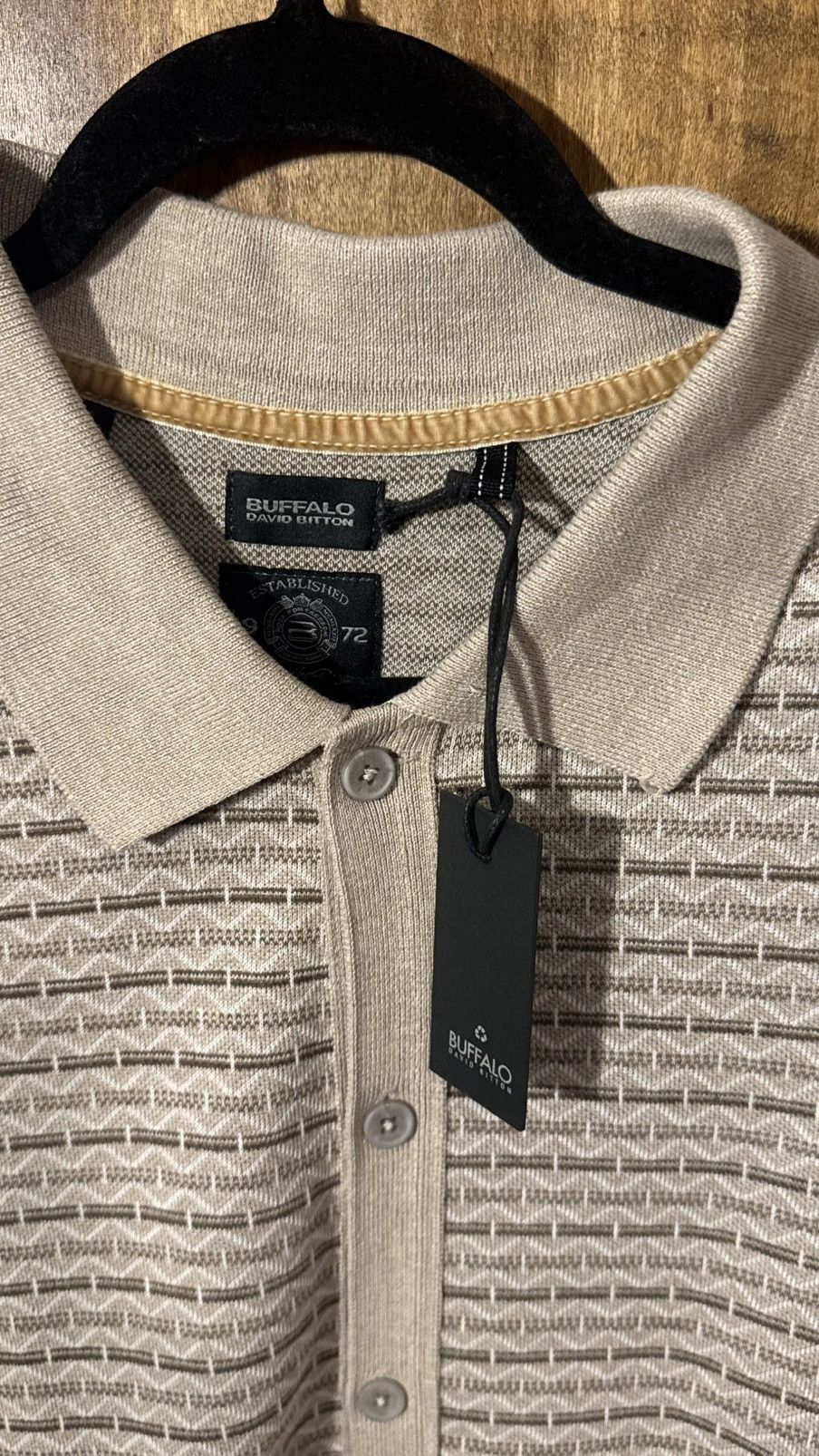 Buffalo David Bitton Brand New Knit Button up shirt Size US L / EU 52-54 / 3 - 2 Thumbnail