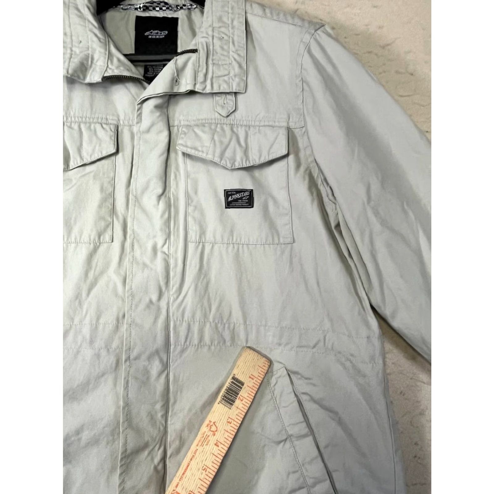 Alpinestars Alpinestars Jacket Mens Large Quilted Flannel Cotton Blend Beige Work Overshirt Mid-Length Size US L / EU 52-54 / 3 - 6 Thumbnail