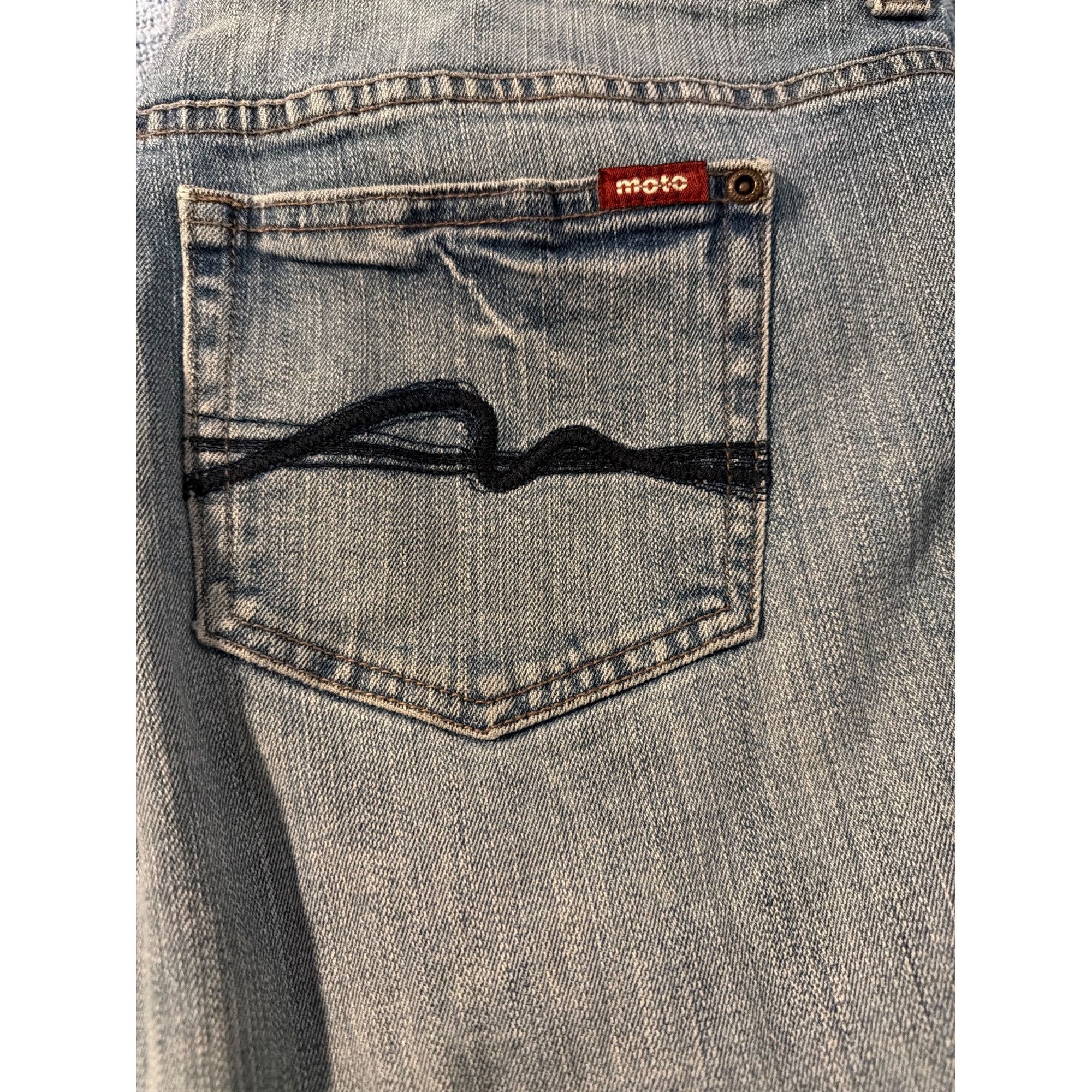 Other Made of True Originals Moto Woodstock Blue Denim Jeans Strai Size 32" / US 10 / IT 46 - 4 Thumbnail