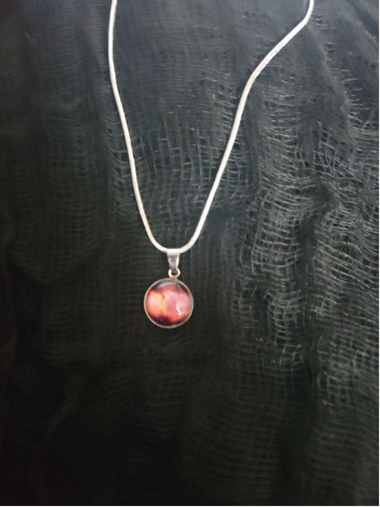 Handmade 925 Sterling Silver nebula galaxy necklace Size ONE SIZE - 2 Thumbnail