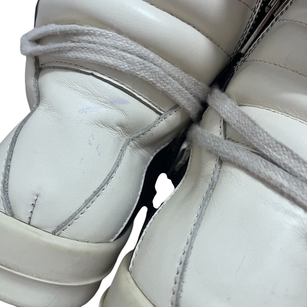 Rick Owens Authentic Rick Owens High Cut Leather Sneakers Shoes Size US 7 / EU 40 - 11 Thumbnail