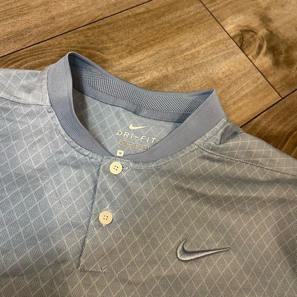 Nike Nike Blue Grey Pattern Athletic Casual Polo Men Medium Bin P Size US M / EU 48-50 / 2 - 2 Thumbnail