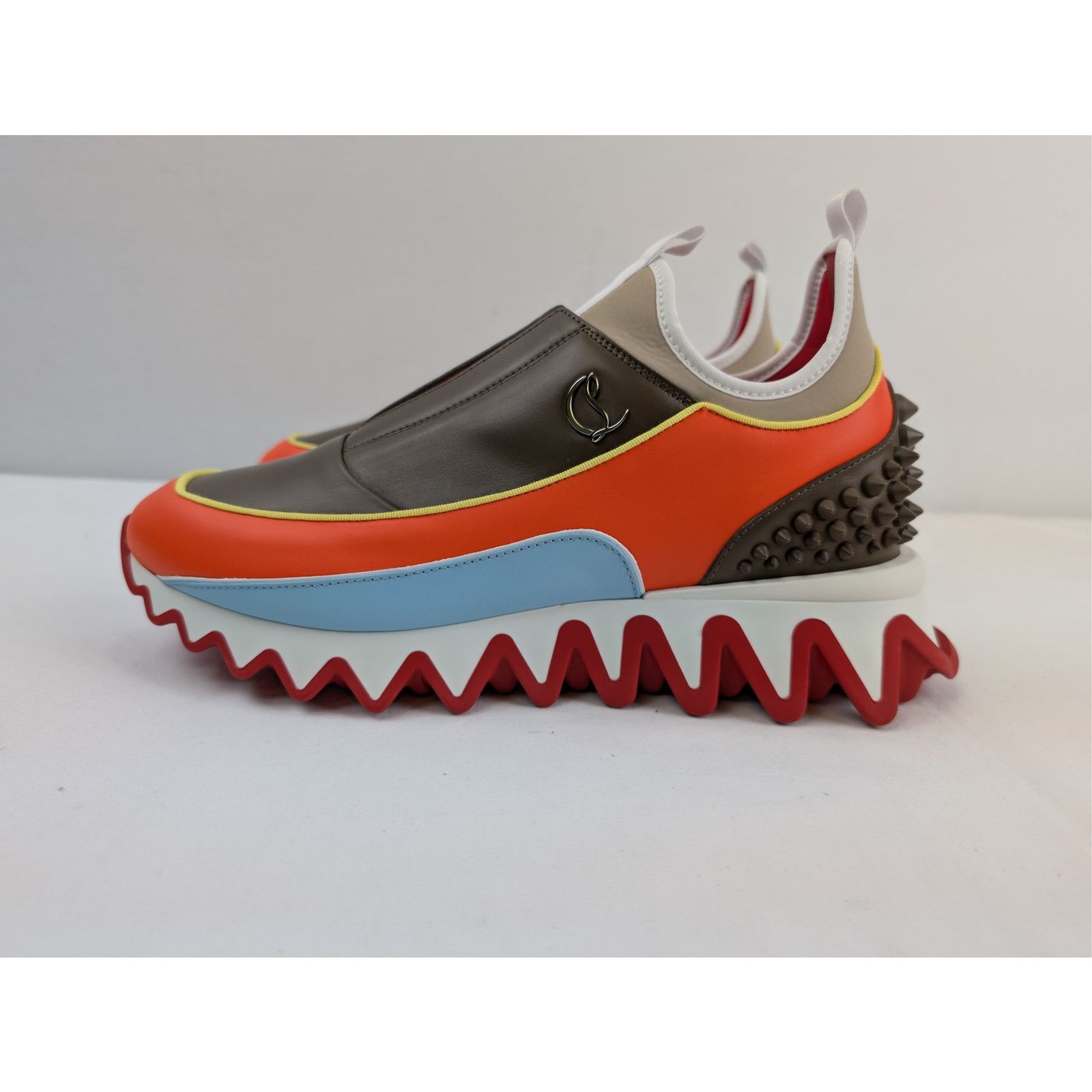 Christian Louboutin o1rshd1 Sharkyloub SP Spikes Flat Shoe Sneakers Multicolor Size US 10 / EU 43 - 11 Thumbnail