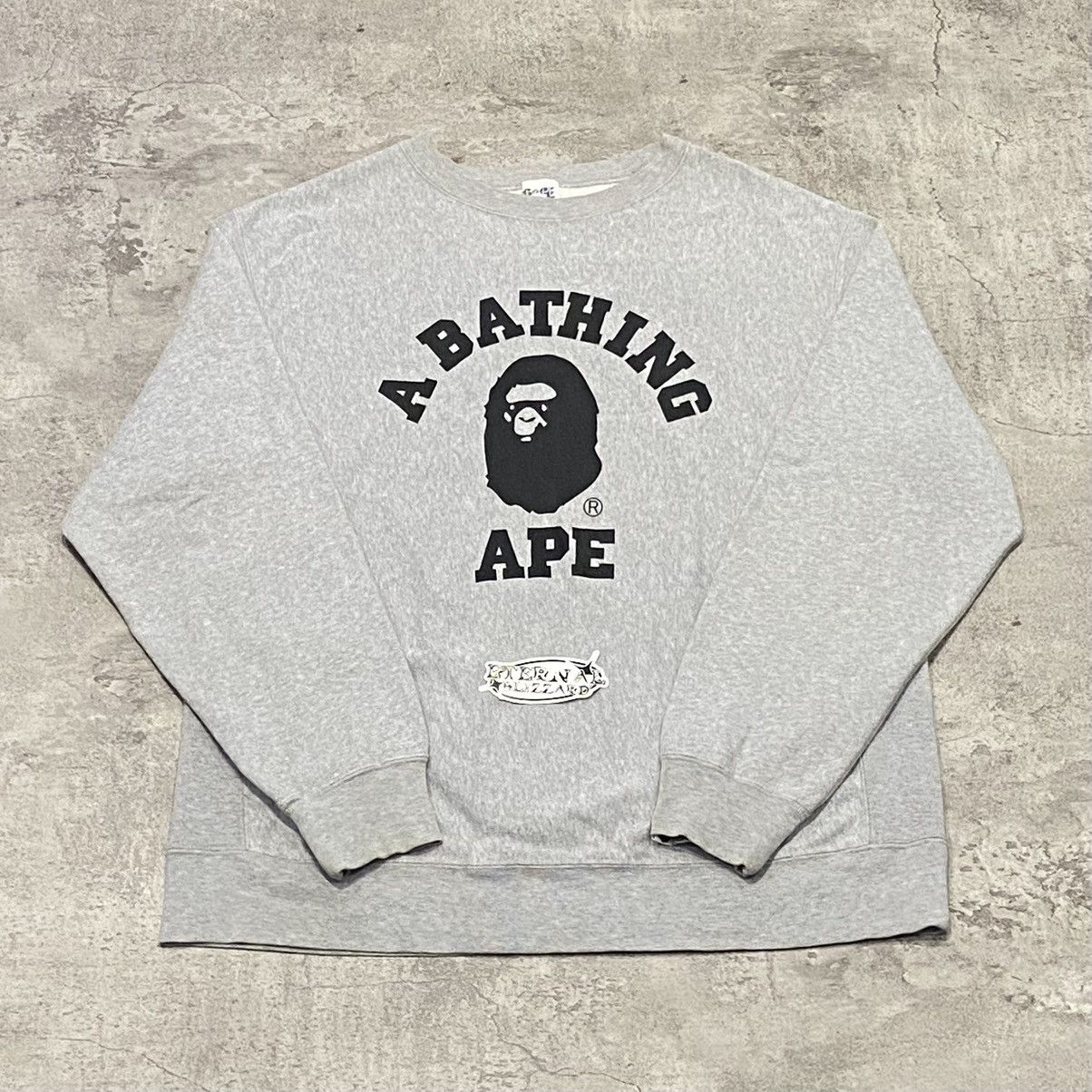 Bape Bape College Swarovski Crewneck OG Gray Size US L / EU 52-54 / 3 - 1 Thumbnail