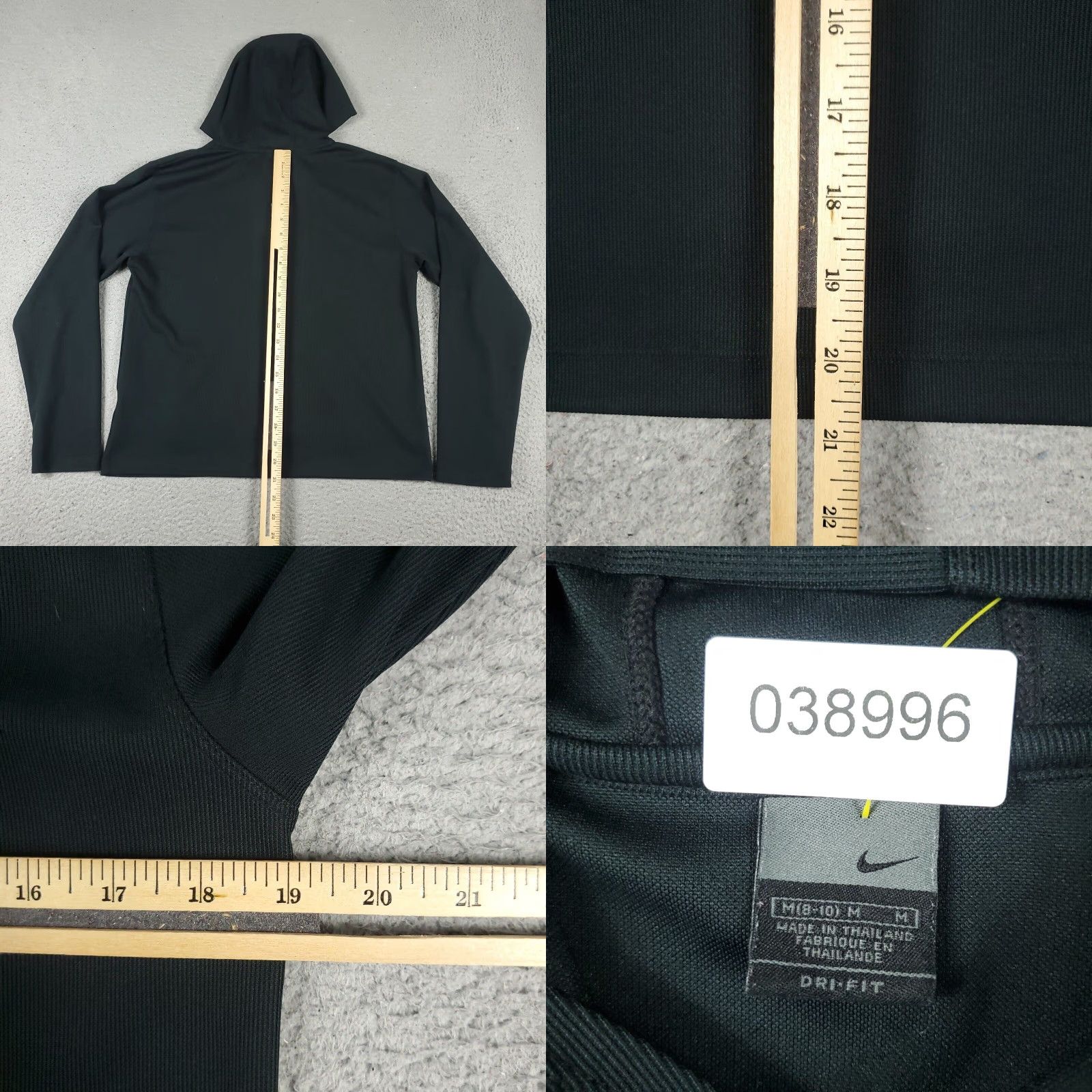 Nike Nike Shirt Womens M Black Vintage Y2K Hoodie Pullover Long Sleeve Mock Neck Pullover Sweatshirt T-Shirt Size M / US 6-8 / IT 42-44 - 8 Thumbnail