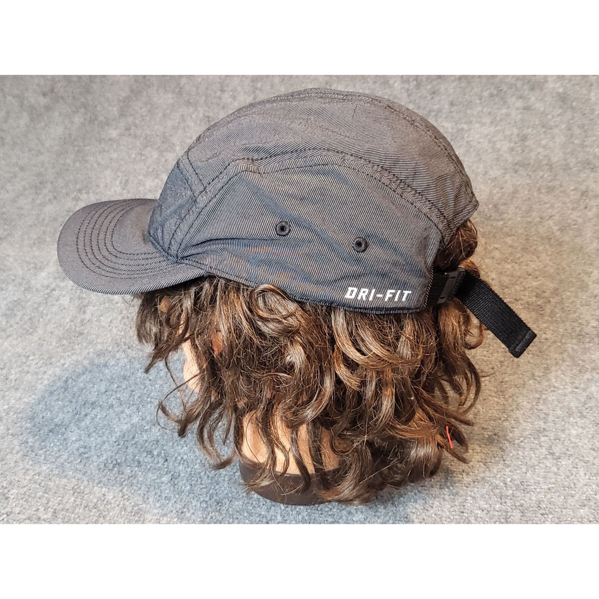 Nike Nike Dri-Fit AW84 5 Panel Hat Center Swoosh Gray Running Cro Size ONE SIZE - 2 Thumbnail