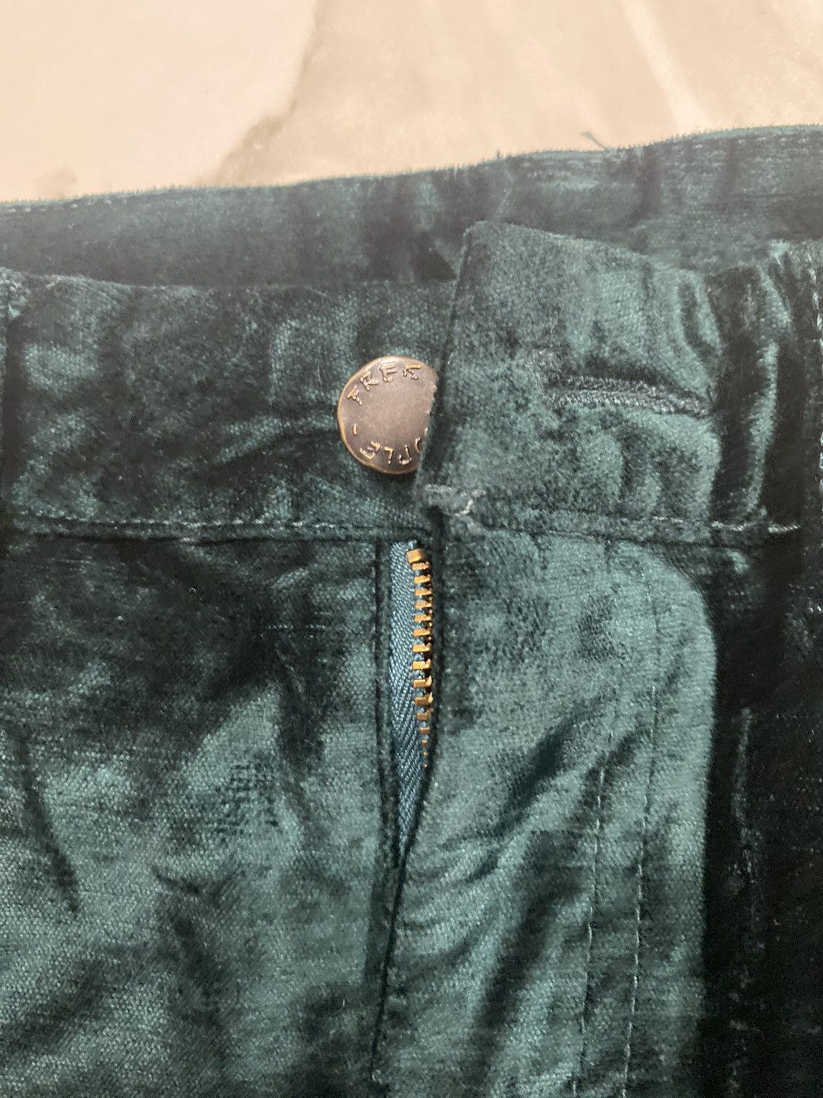 Free People × Vintage Vintage Free People Velvet Pants Size 24" / US 00 / IT 34 - 2 Thumbnail