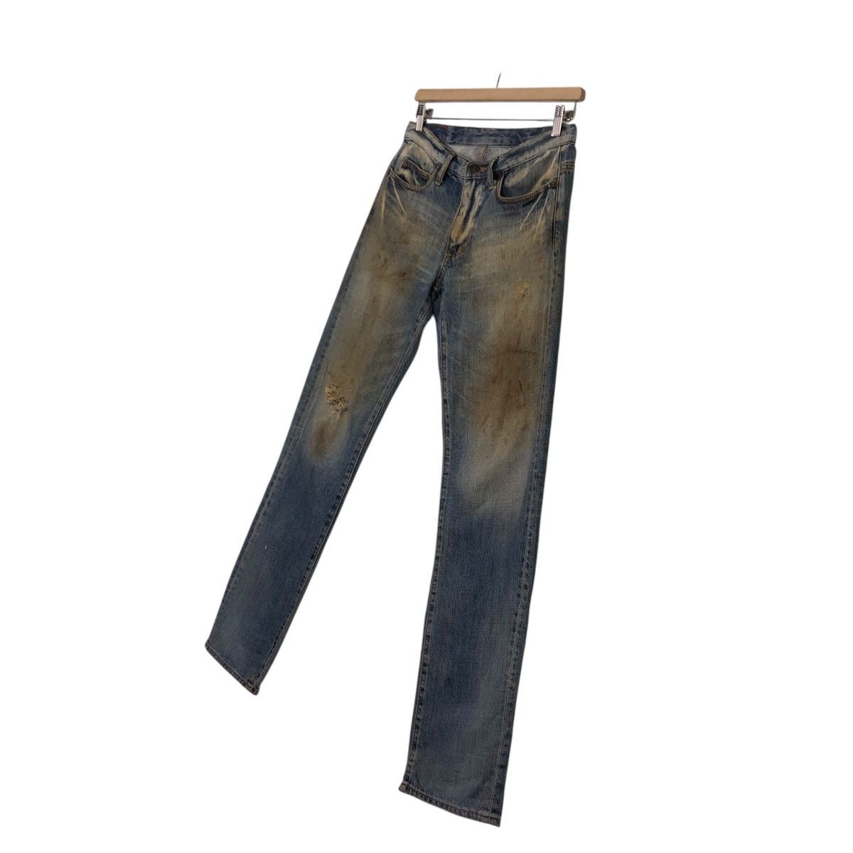 Japanese Brand SHIPS 1975 Repro Workwear Jeans – Destroyed Knees Grime Fade Size 30" / US 8 / IT 44 - 3 Thumbnail