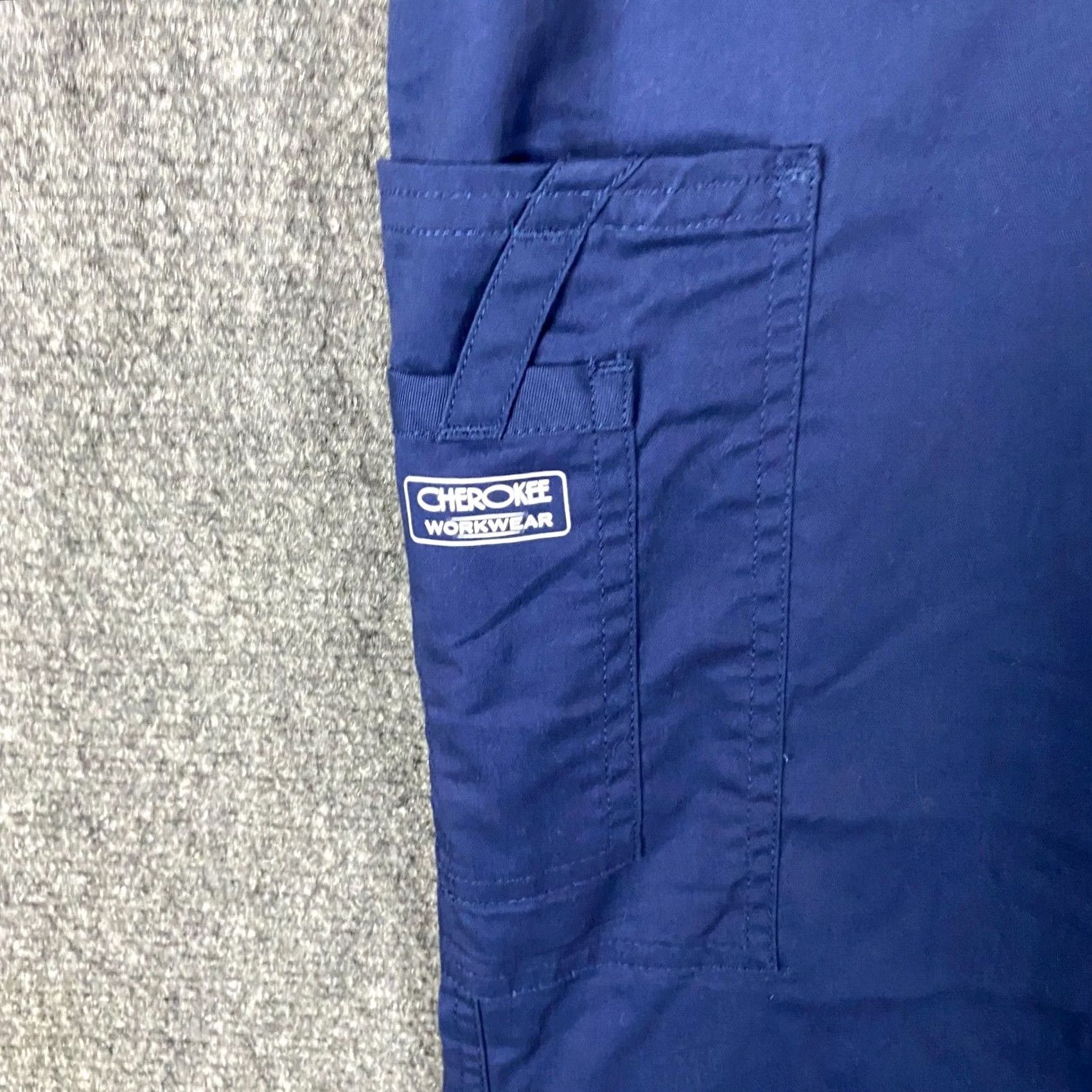 Cherokee VINTAGE Cherokee Scrubs Bottoms Men's XL Cotton Blend Adults Workwear Blue Solid 2520s-? Size US 36 / EU 52 - 3 Thumbnail