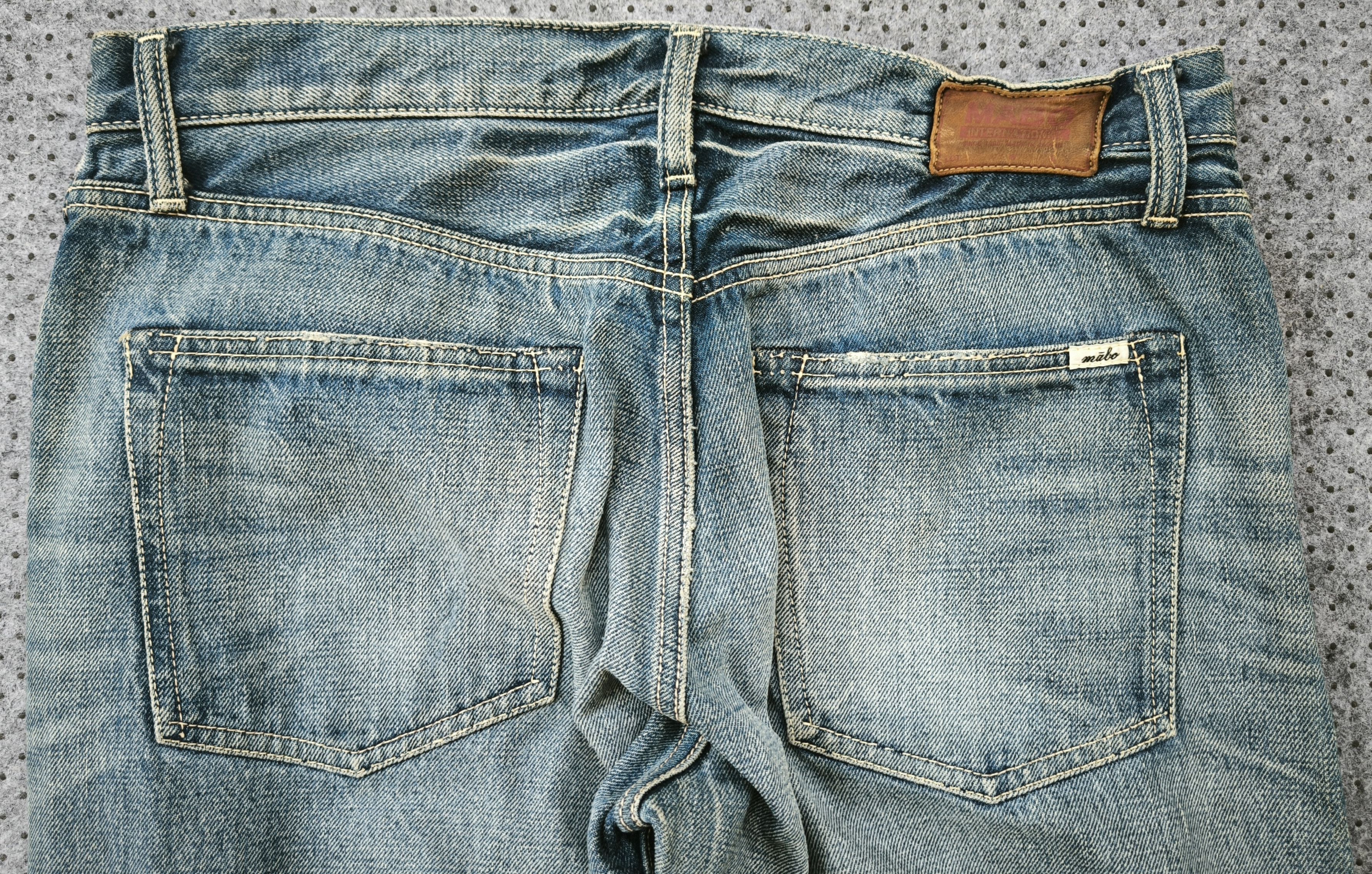 Japanese Brand MABO International distressed selvedge jeans Size US 33 - 10 Thumbnail