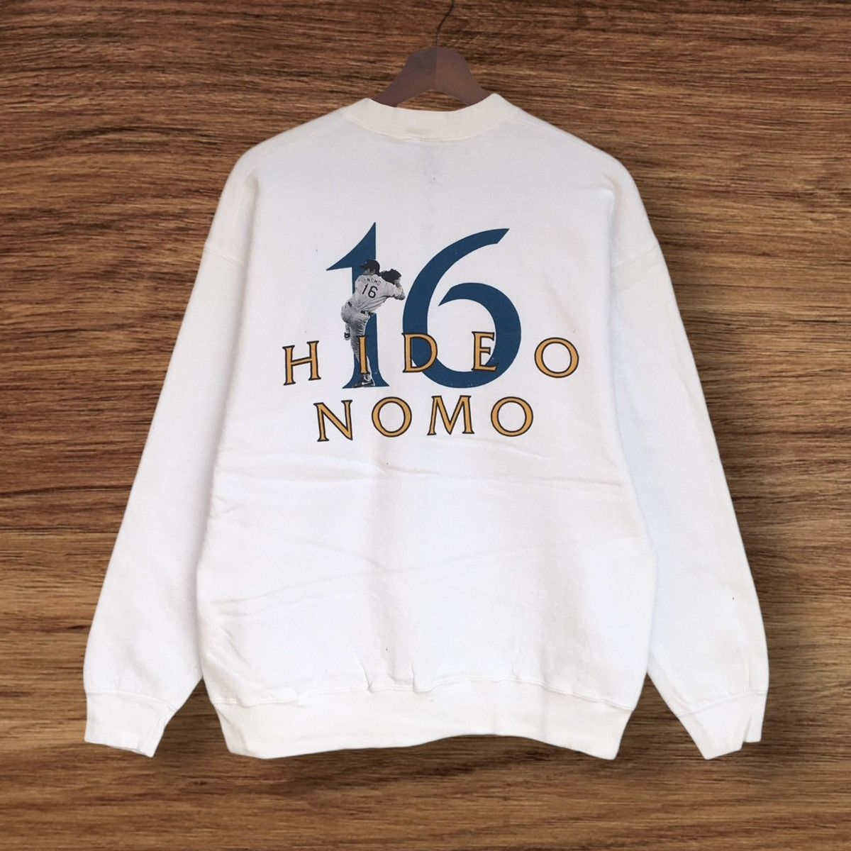 MLB Vintage MLB 1995s Dodgers Nomo 16 Crewneck Baseball Size US M / EU 48-50 / 2 - 1 Thumbnail