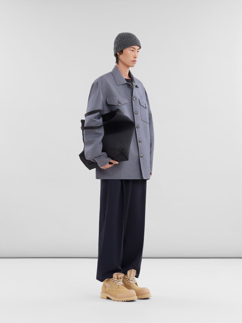 Marni o1w1db11125 Houndstooth-Print Flap-Pocket Shirt in Blue Size US L / EU 52-54 / 3 - 5 Thumbnail