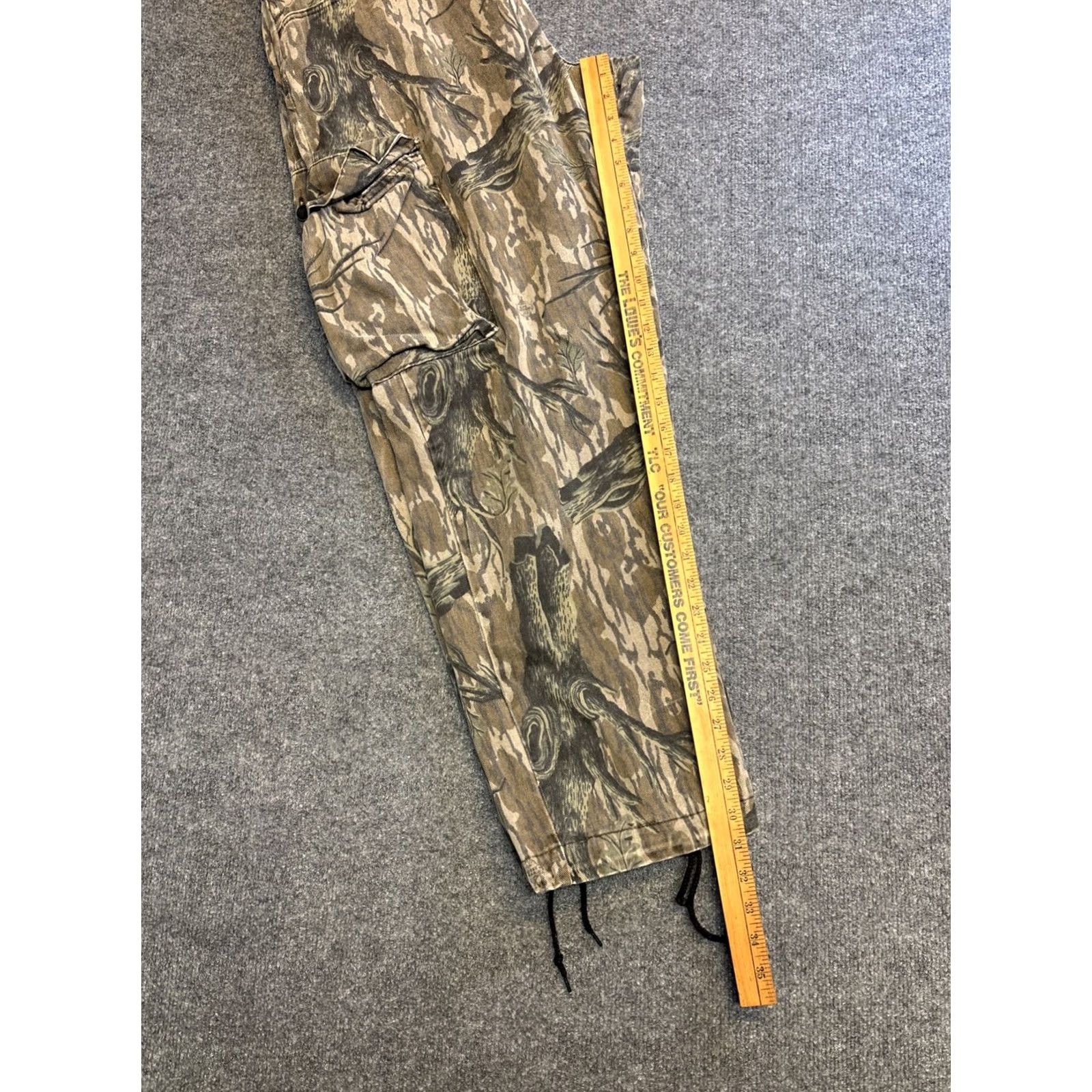 Bark VINTAGE Trebark USA Made Men’s L Tree Bark Camo Cargo Pants Brown Cargo Pocket Straight Leg 80s 90s Mens Size US 33 - 8 Thumbnail