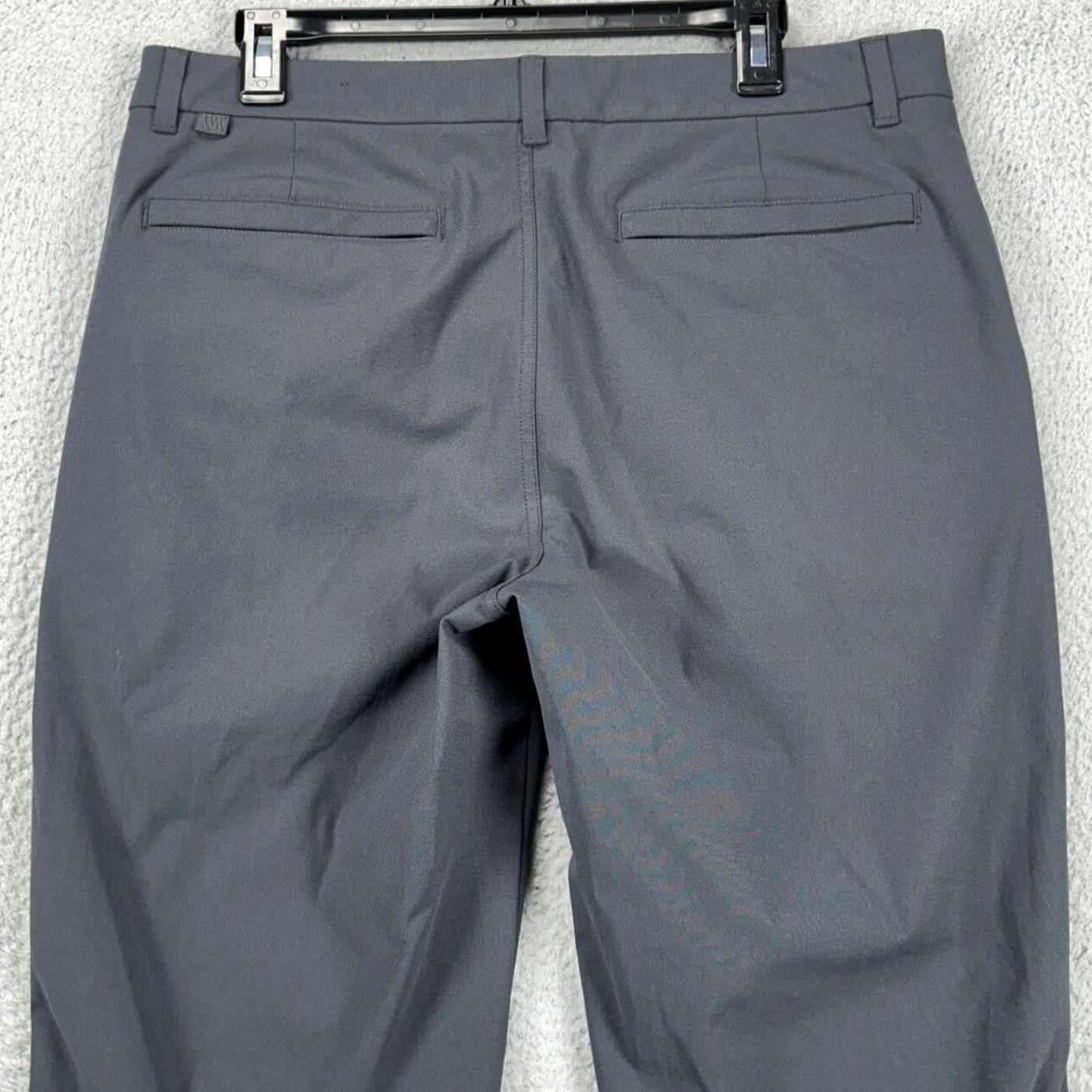 Vintage VRST Chino Pants Mens 35X32 Gray Flat Front Stretch Performance Tech Straight Size US 35 - 3 Thumbnail