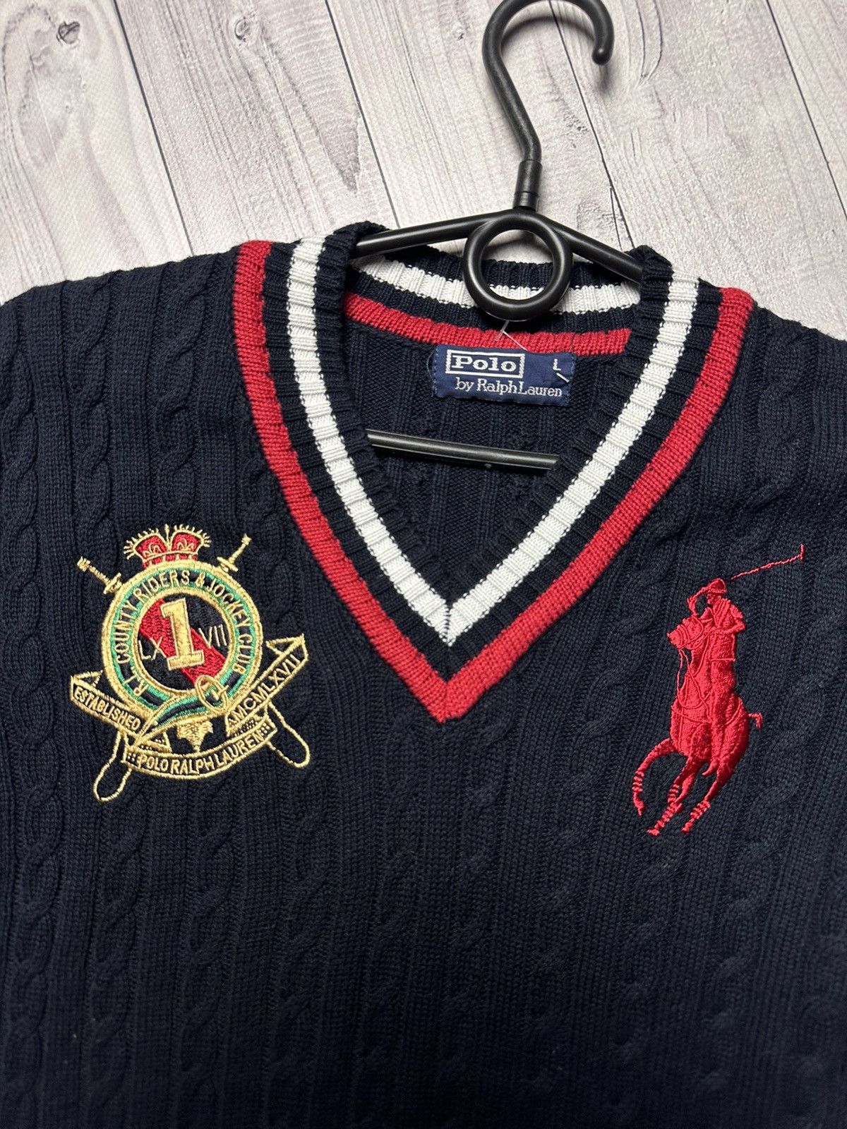 Polo Ralph Lauren × Vintage Vintage Polo Ralph Lauren sweater logo size M rare knitted Size US M / EU 48-50 / 2 - 3 Thumbnail