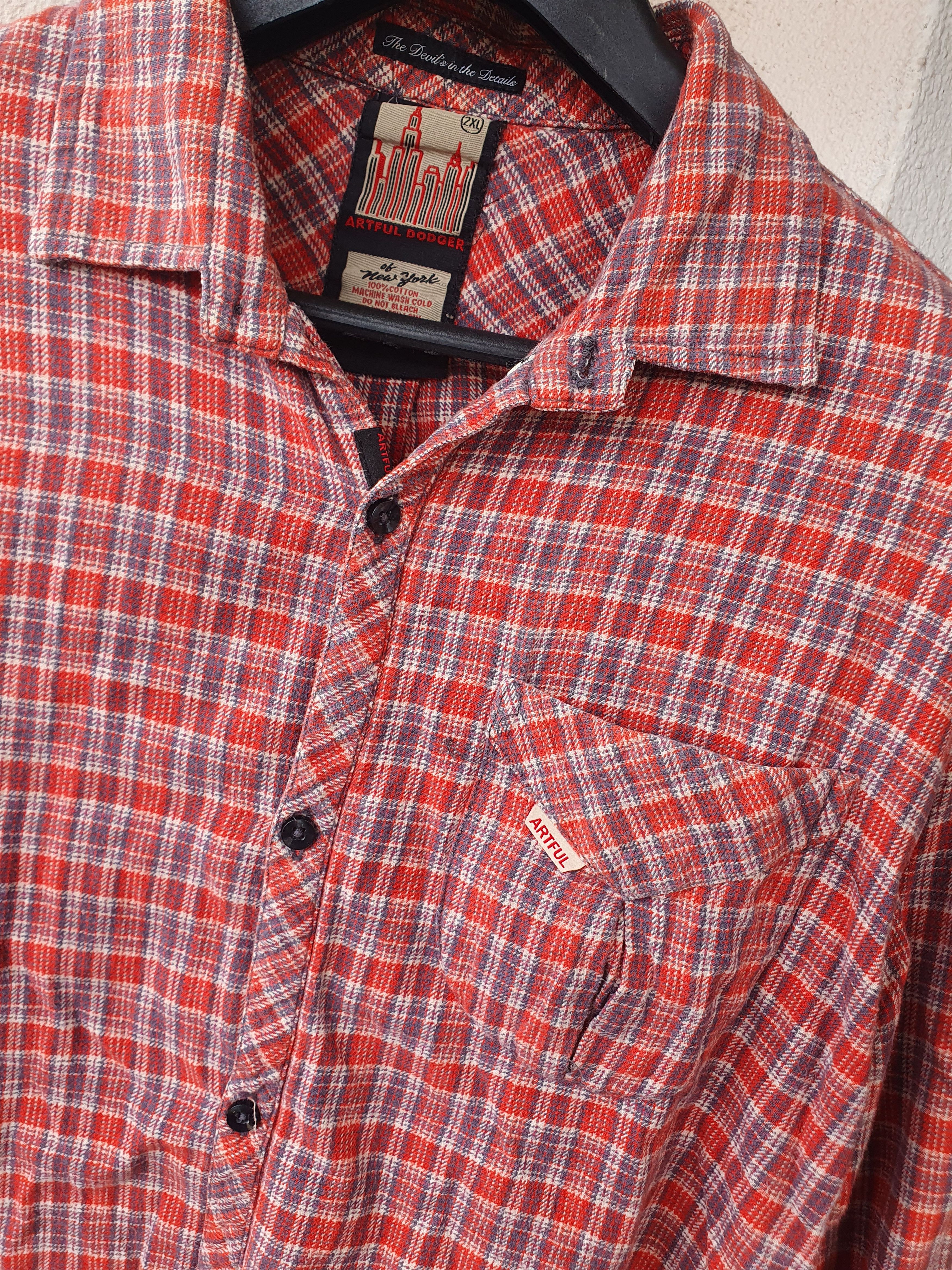 Artful Dodger Artful Dodger of New York Plaid Flannel Button Up shirt szXL Size US XL / EU 56 / 4 - 6 Thumbnail