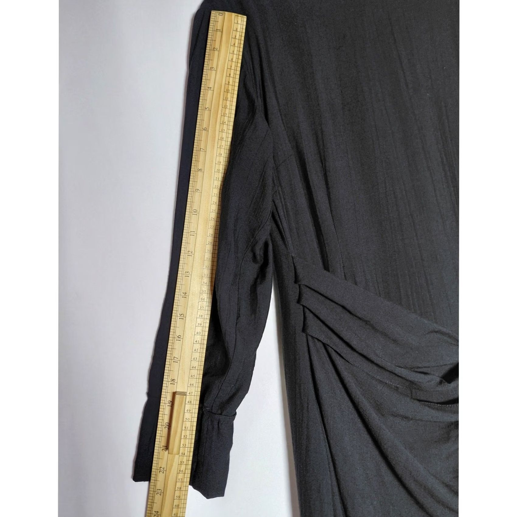 Massimo Dutti Massimo Dutti Black Long Sleeve Dress Solid Crew Neck Midi Women Size L Size L / US 10 / IT 46 - 4 Thumbnail