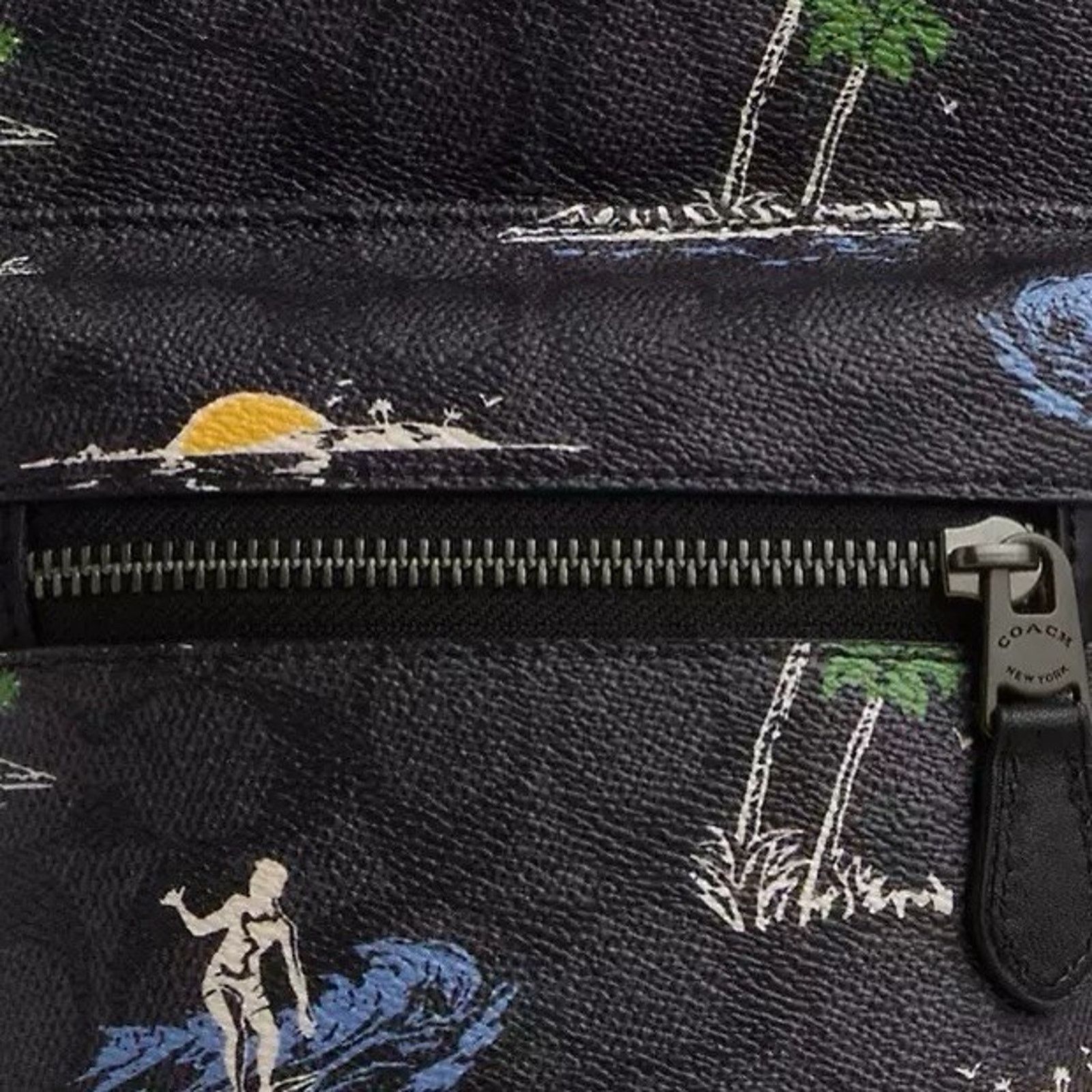 Coach NWT Coach Waistpack Signature Canvas Surf CBJ12 Charcoal Size ONE SIZE - 5 Thumbnail