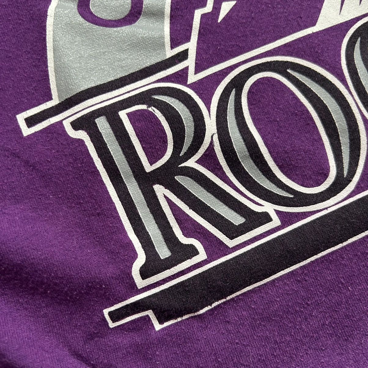 Logo 7 90s COLORADO ROCKiES HiGH NECK SiNGLE STiTCH MLB TEE PURPLE Size US XL / EU 56 / 4 - 3 Thumbnail