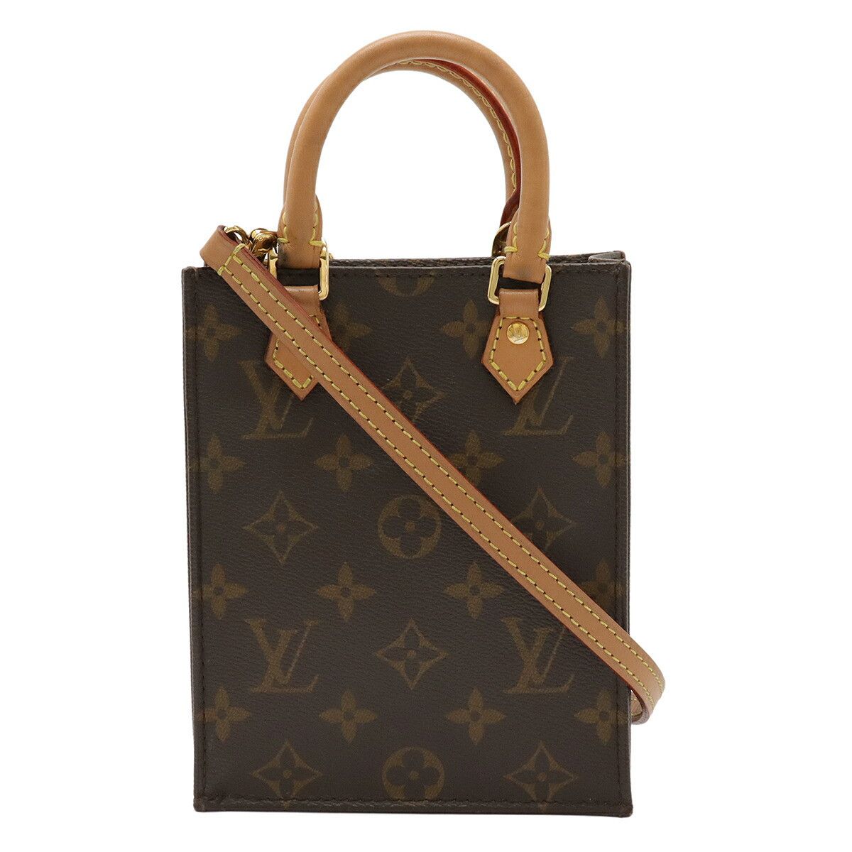 Louis Vuitton Louis Vuitton Louis Vuitton Petit Sac Plat Monogram 2way Bag Canvas Shoulder Bag M81295 DUTY FREE for USA Size ONE SIZE - 1 Thumbnail