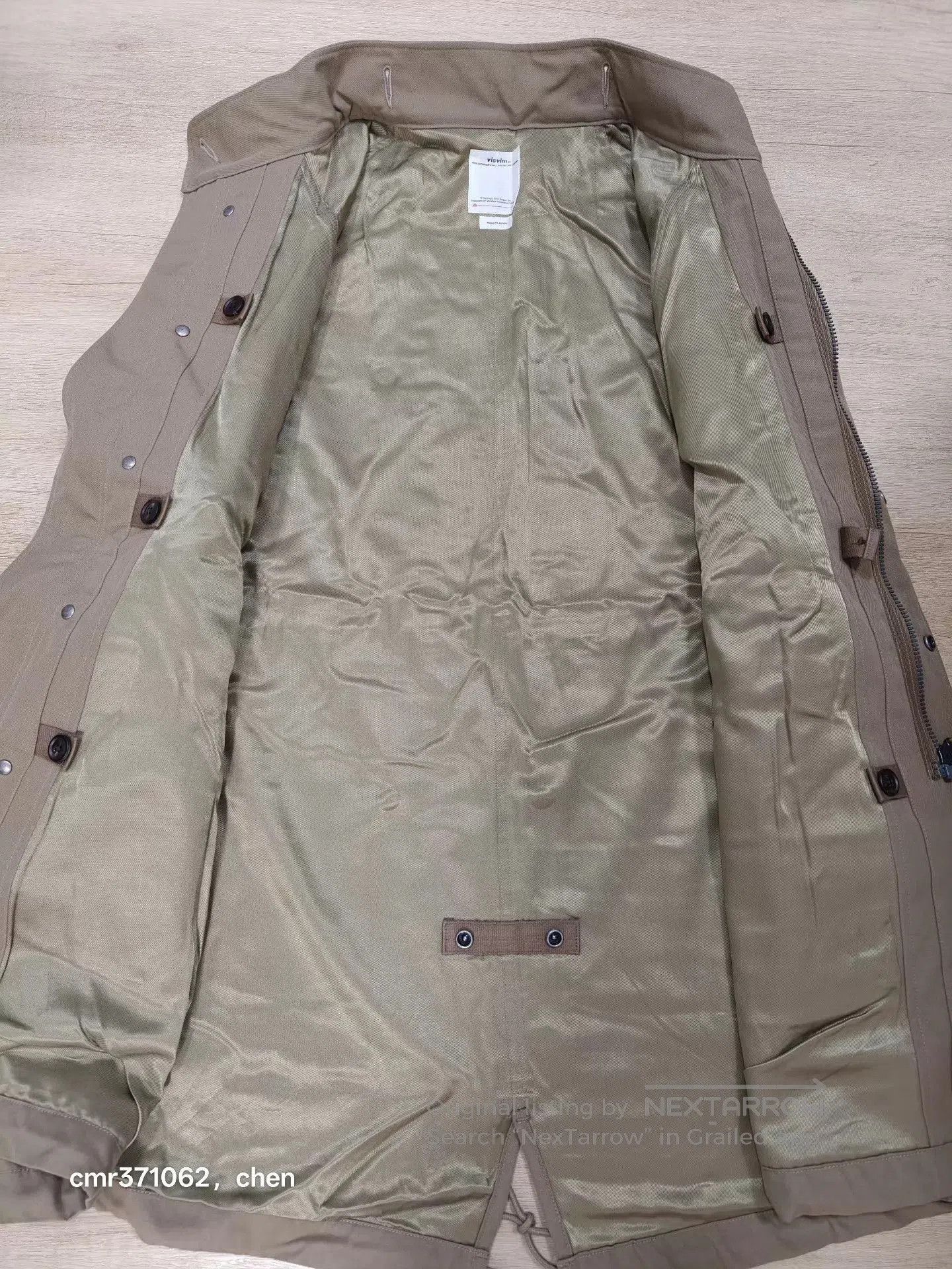 Visvim Beige Long Jacket with Pockets, Size S. Size US S / EU 44-46 / 1 - 4 Thumbnail