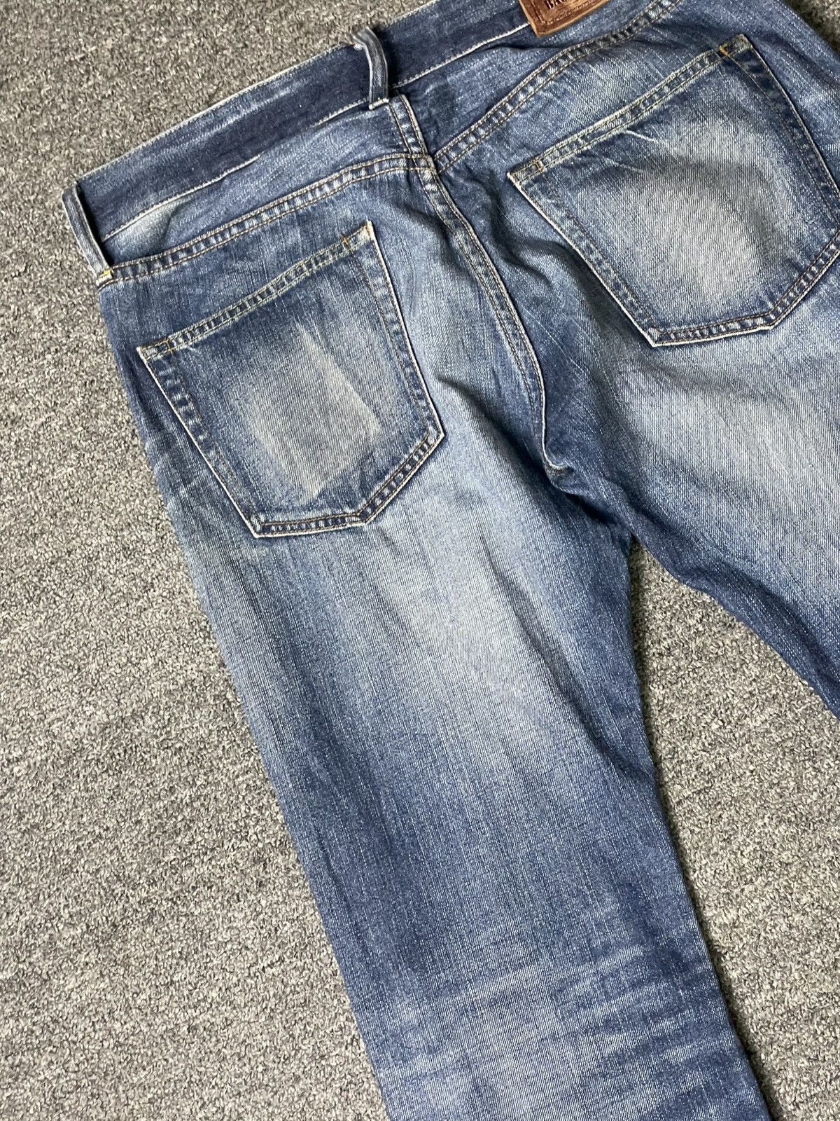 Japanese Brand × Vintage BACK NUMBER 01 Ripped Denim Jeans (92) Size US 34 / EU 50 - 14 Thumbnail