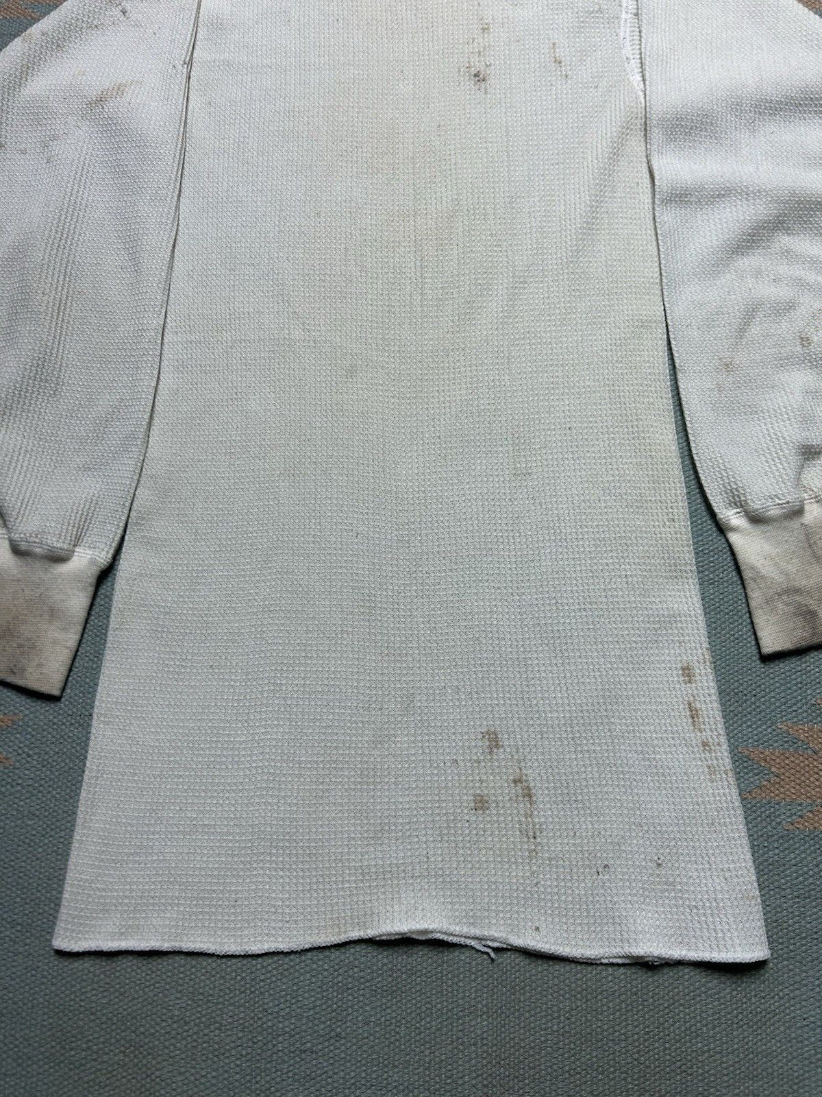 Vintage Vtg waffle knit thermal shirt base layer distressed large Size US L / EU 52-54 / 3 - 2 Thumbnail