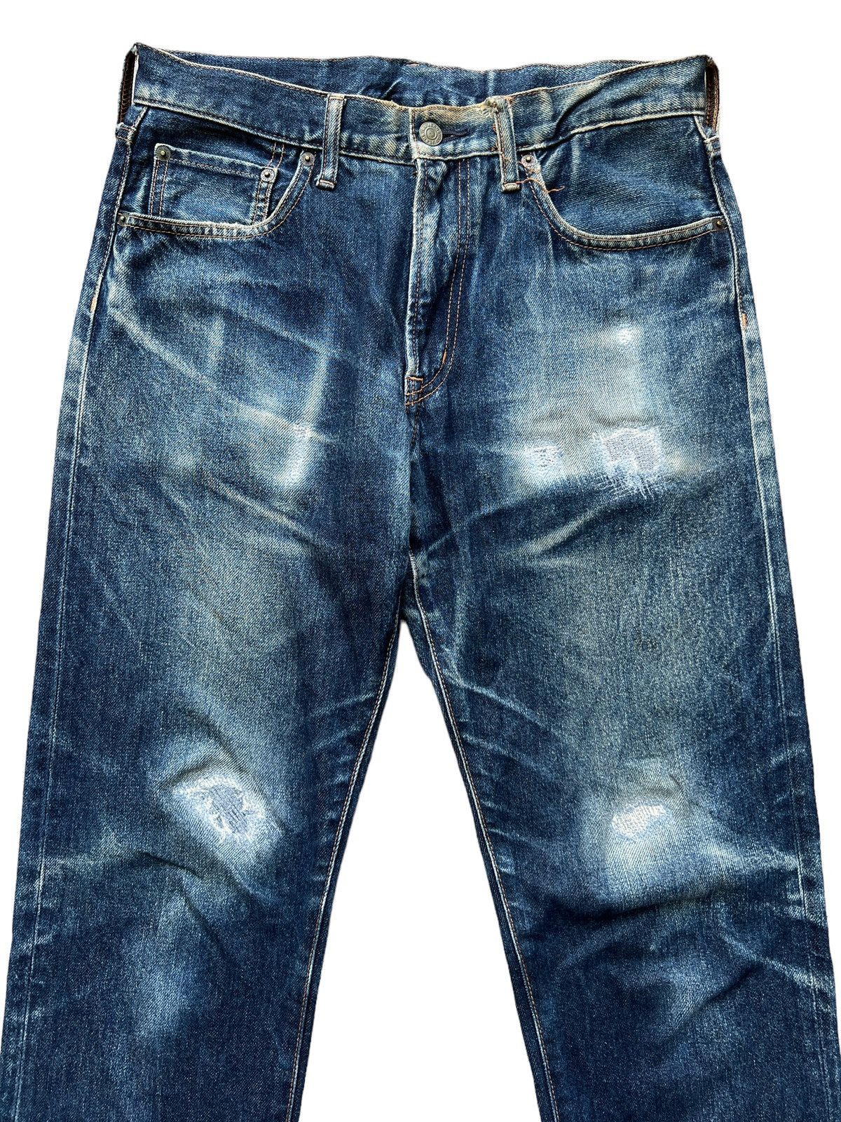 Uniqlo Vintage Japanese Uniqlo Distressed Denim Jeans 32x32 Size US 32 / EU 48 - 4 Thumbnail