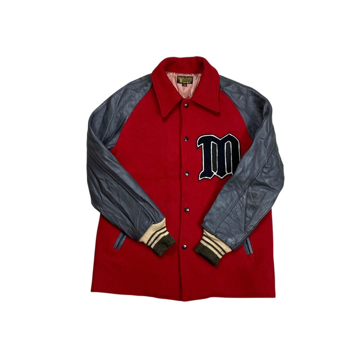 Sugar Cane Style Eyes Sugar Cane Varsity Wool Leather Sleeve Jacket Size US L / EU 52-54 / 3 - 4 Thumbnail