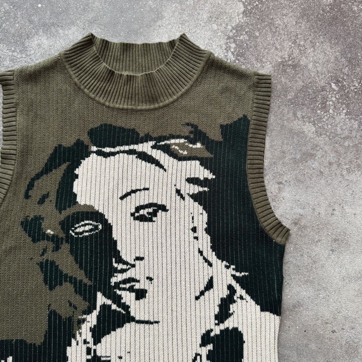 Hysteric Glamour Avant Garde Lady Printed Vintage Ribbed Tank Top / Vest Size L / US 10 / IT 46 - 4 Thumbnail