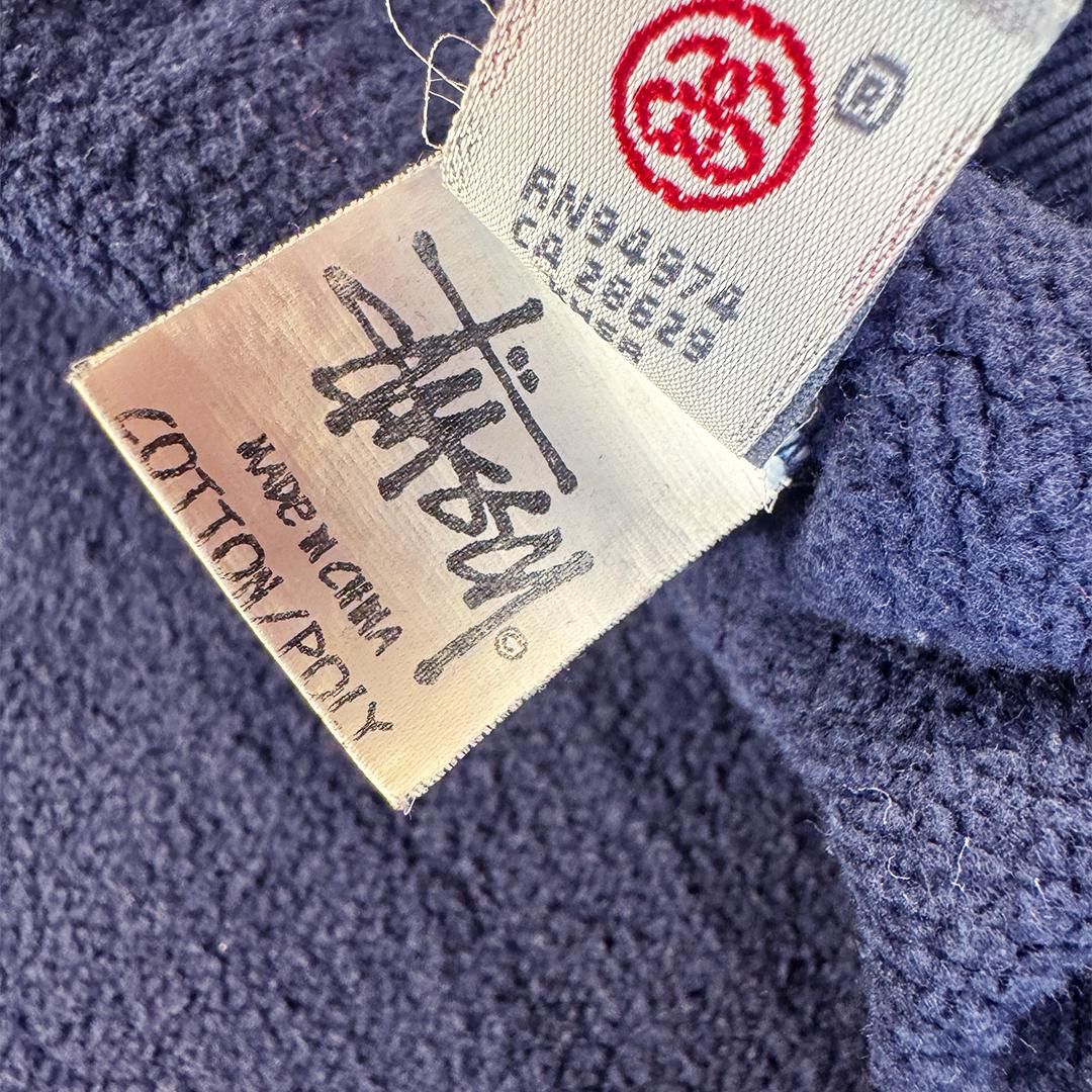 Stussy Stussy Velvet Logo Grey Hoodie (L) Size US L / EU 52-54 / 3 - 6 Thumbnail