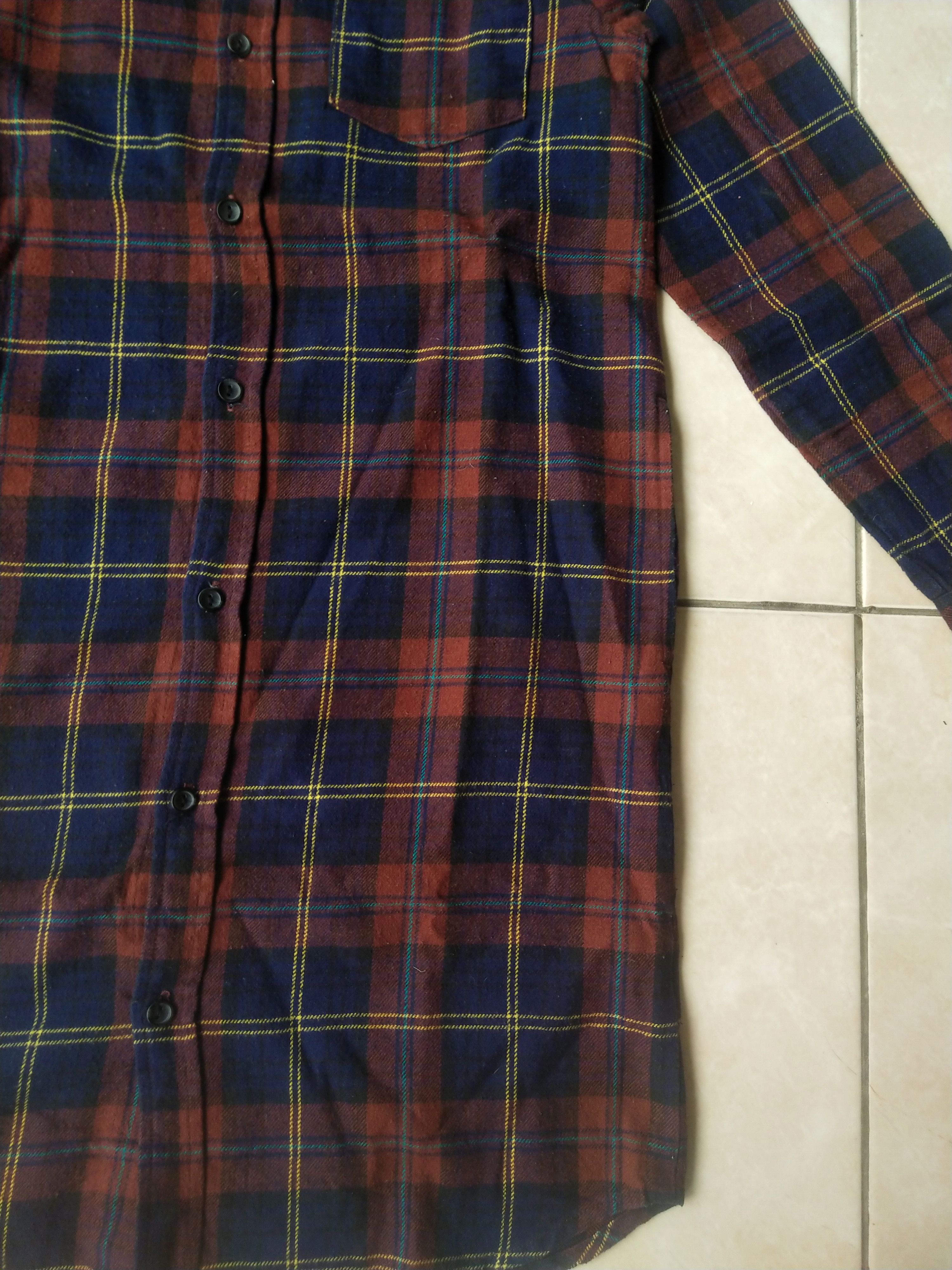 Hysteric Glamour Devirock Long Plaid Flannel Shirt Grunge Japan Size XS / US 0-2 / IT 36-38 - 3 Thumbnail