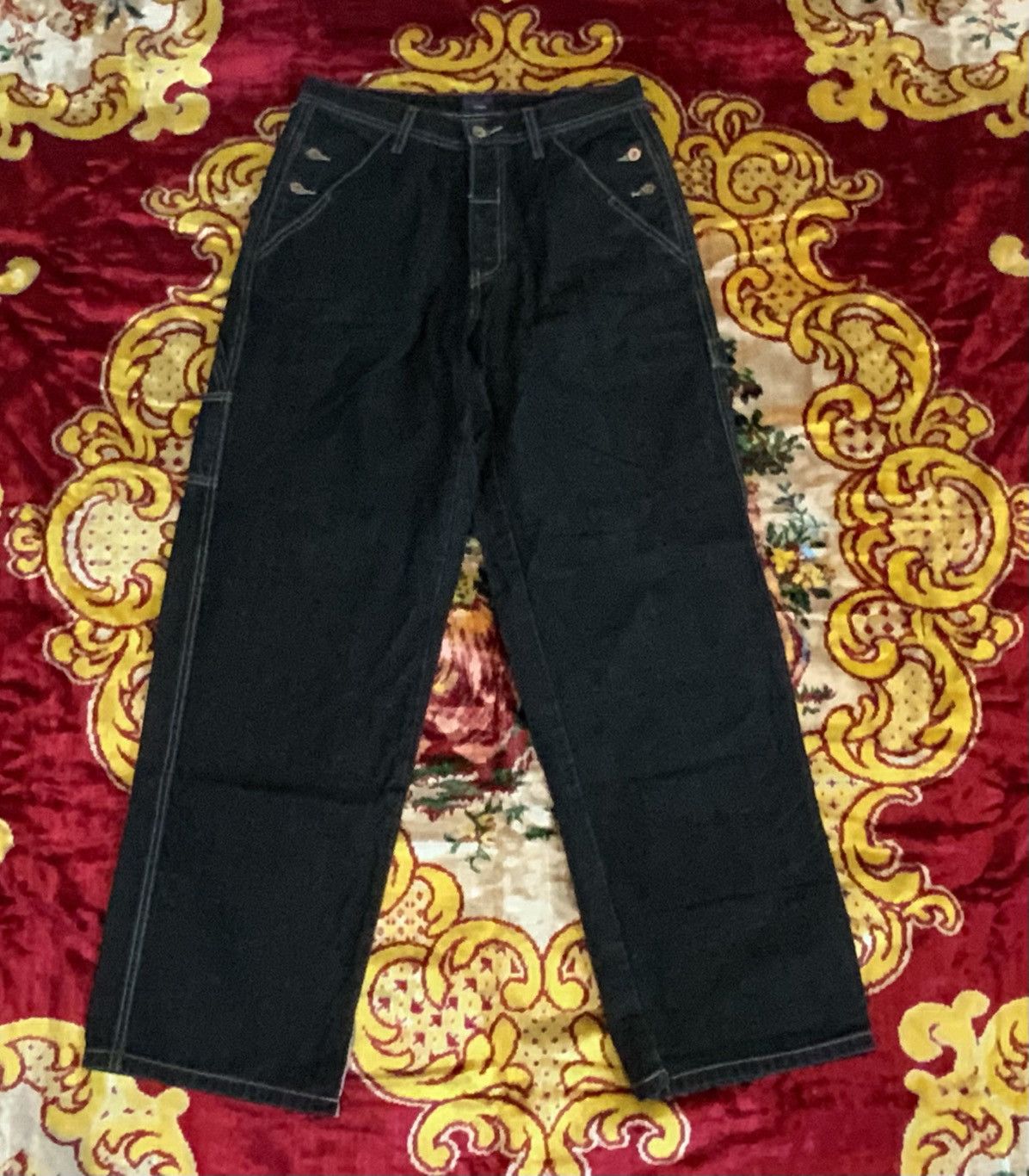 Tommy Jeans Vintage 90s Tommy Jeans Carpenter Black Jeans Sz 28x31 Size US 30 / EU 46 - 3 Thumbnail