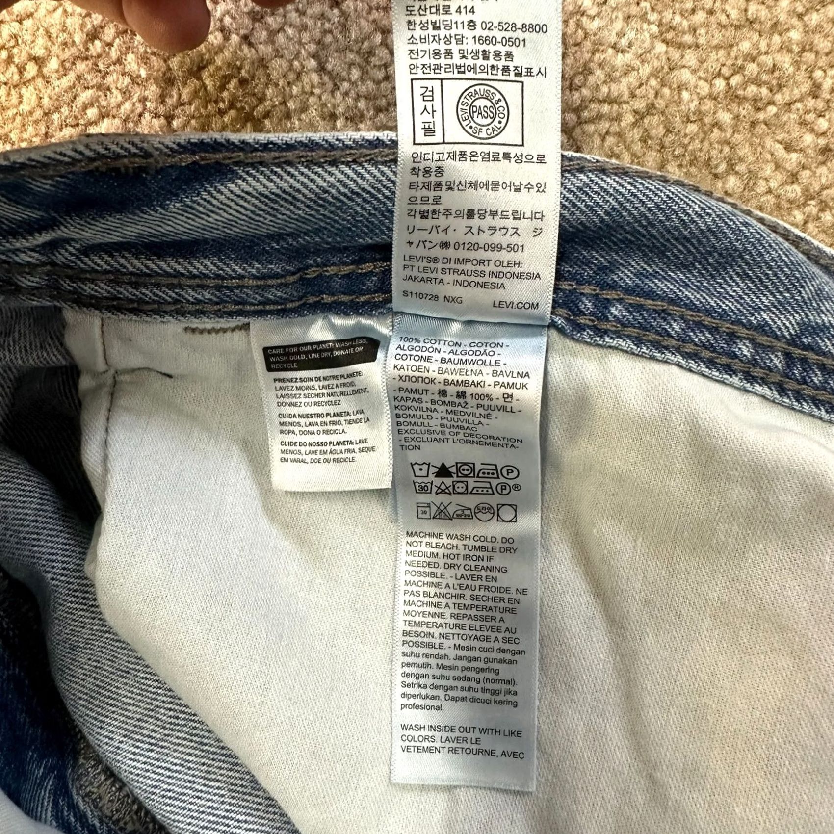 Levi's Levi's 578 Baggy Cargo Jeans Men's 36x32 Blue Wash Cotton new Size US 36 / EU 52 - 6 Thumbnail