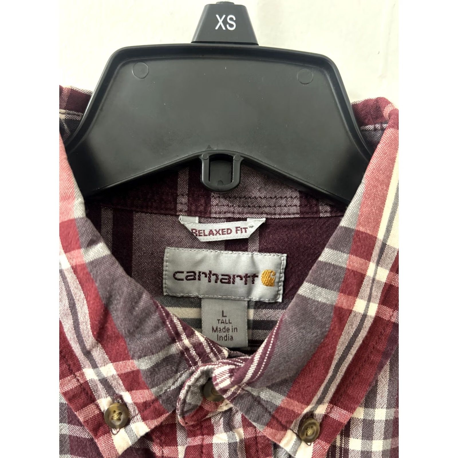 Carhartt Carhartt Shirt Mens L Red Plaid Button-Up Short Sleeve Work Casual Port 103553 639 Size US L / EU 52-54 / 3 - 6 Thumbnail