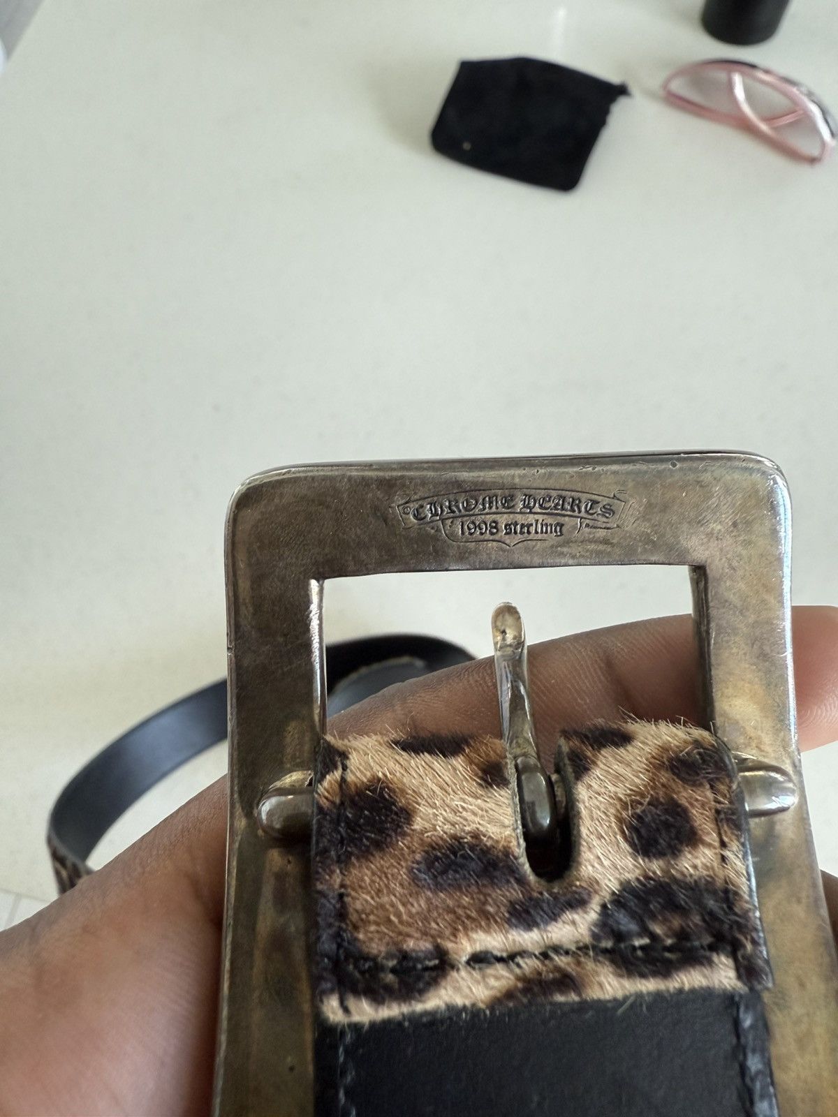 Chrome Hearts Chrome Hearts Cheetah Belt Size 38 - 4 Thumbnail